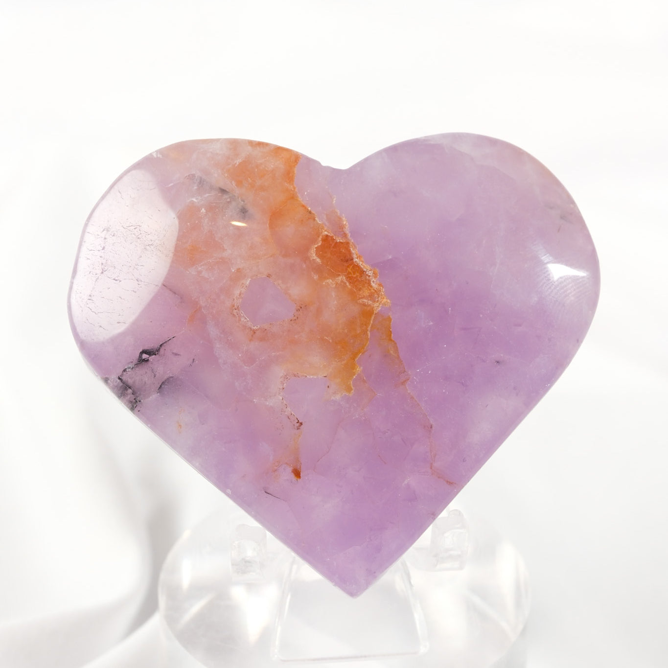 Amethyst Lace Agate Heart