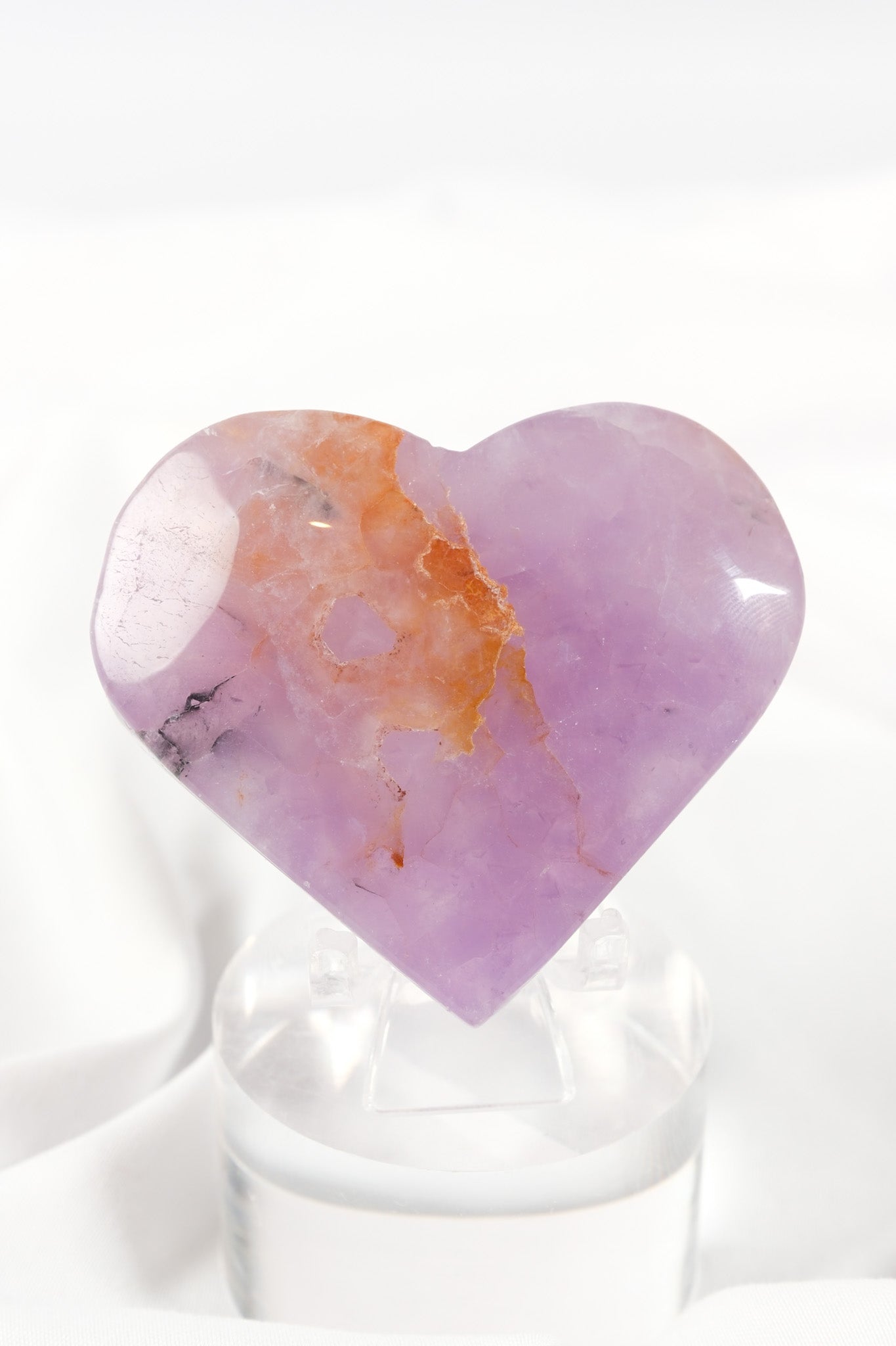 Amethyst Lace Agate Heart