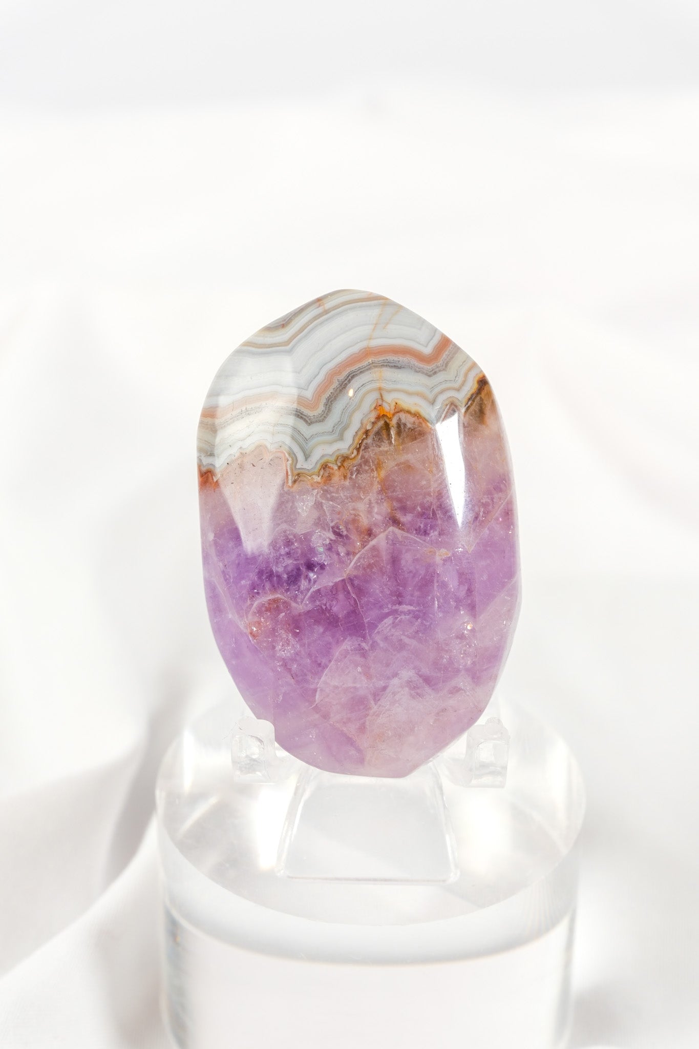 Amethyst Lace Agate Palmstone