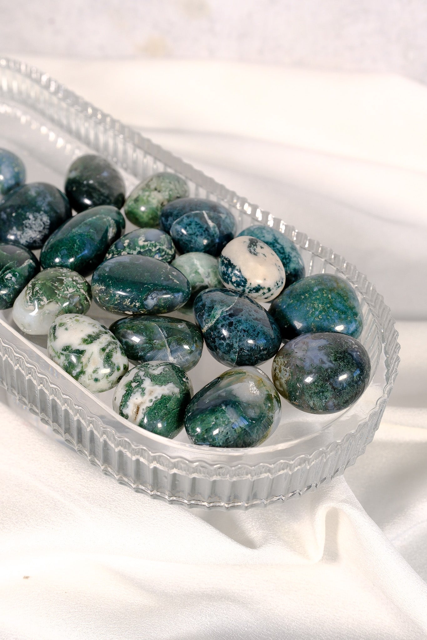 Moss Agate Tumble