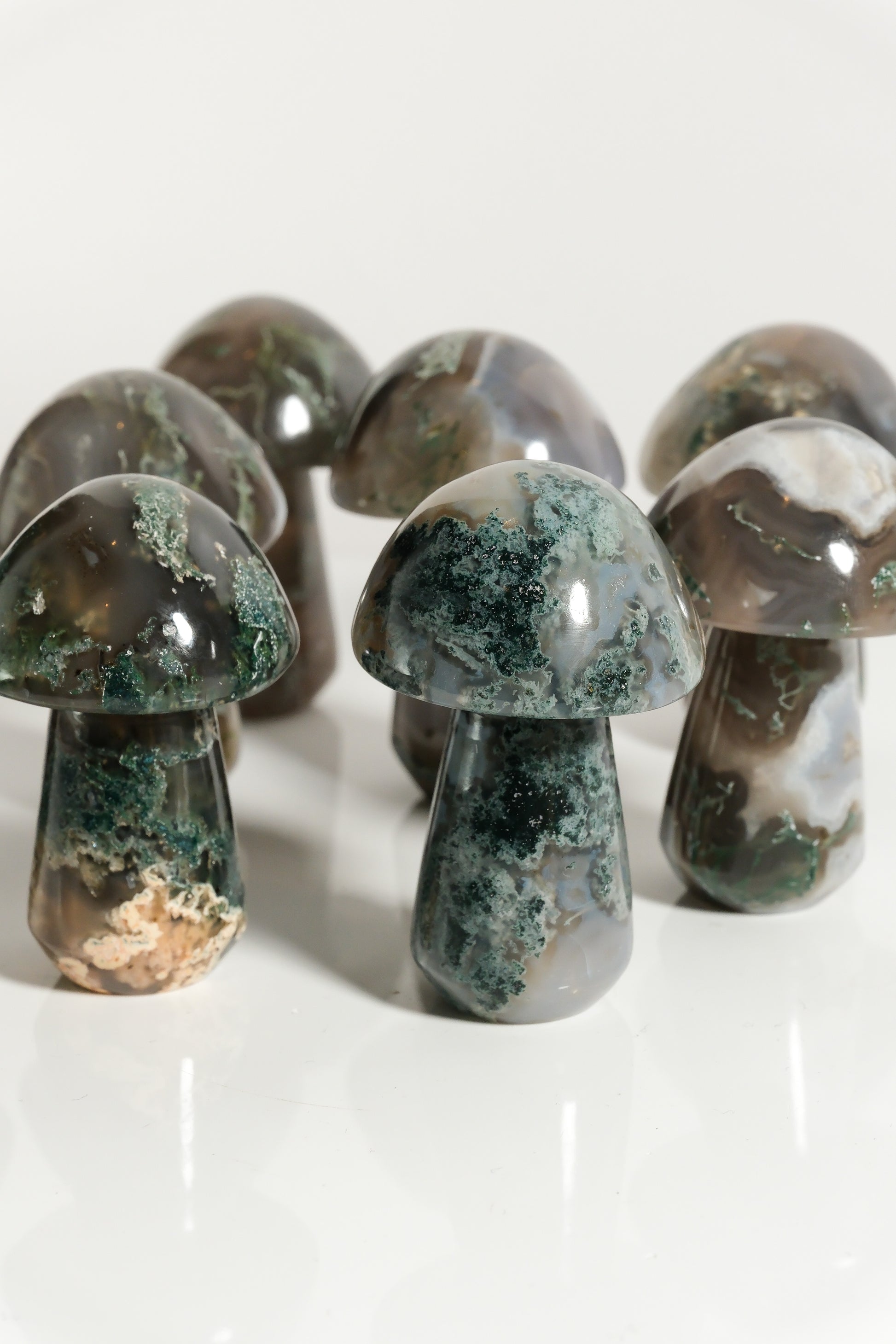 Moss Agate Mushroom
