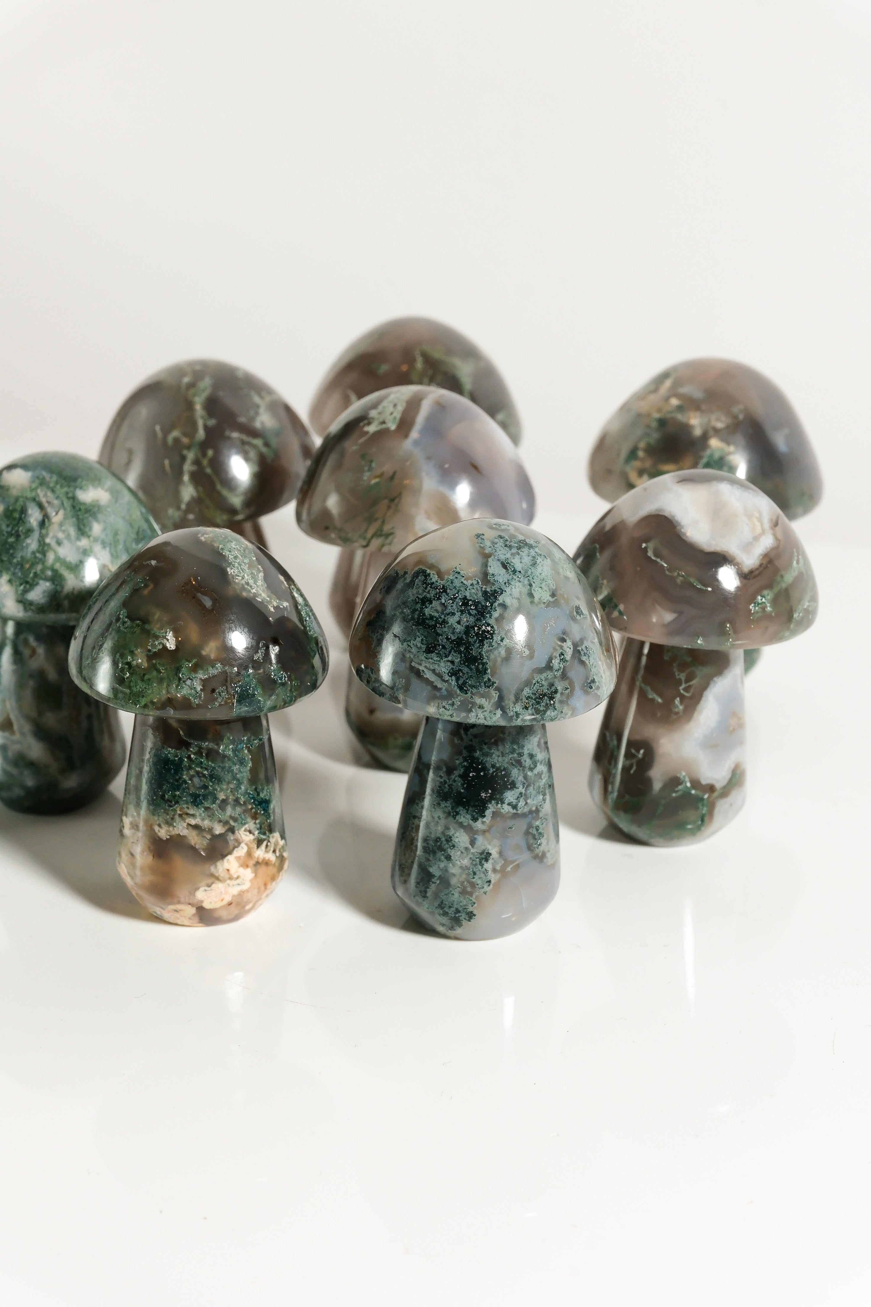 Moss Agate Mushroom