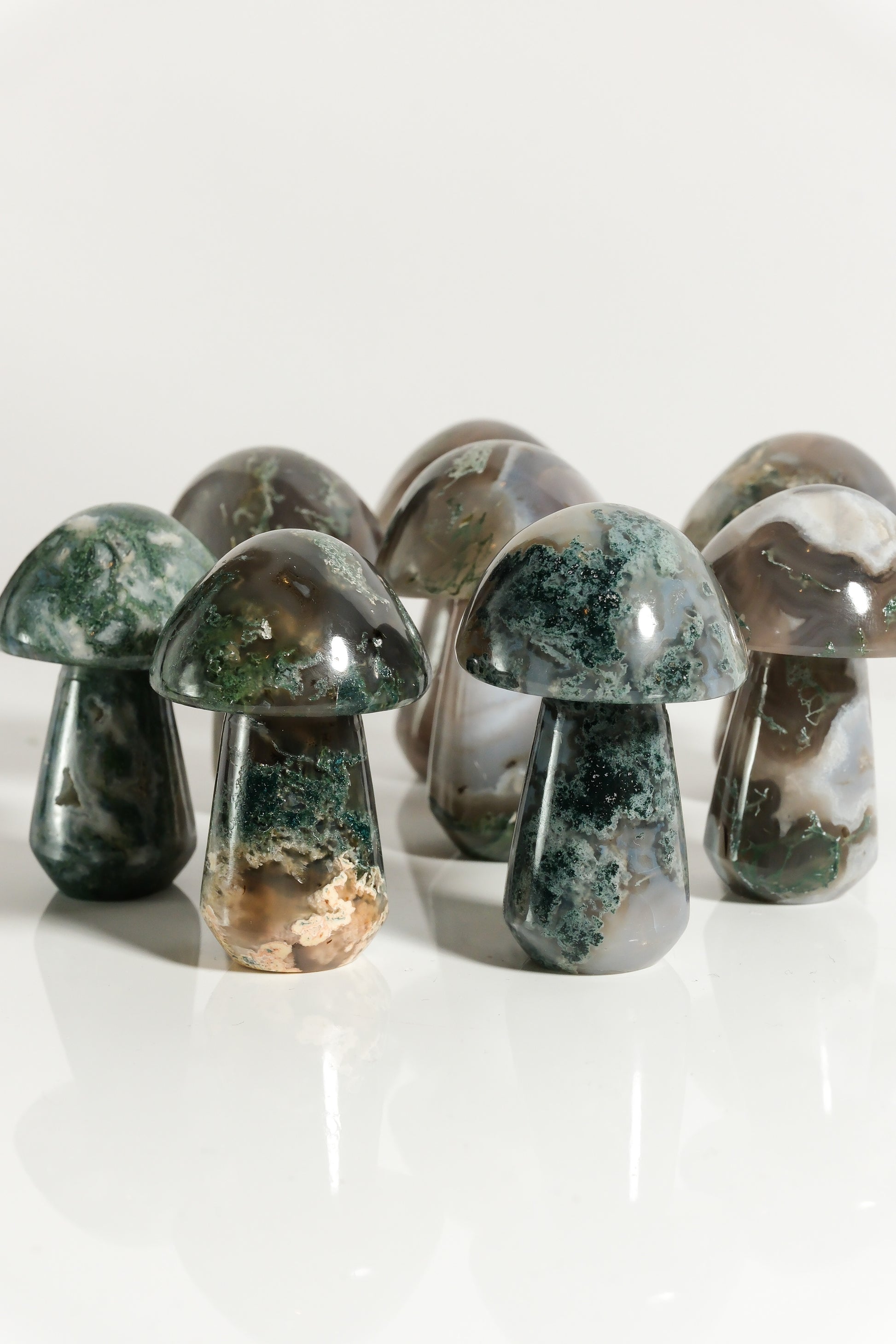 Moss Agate Mushroom