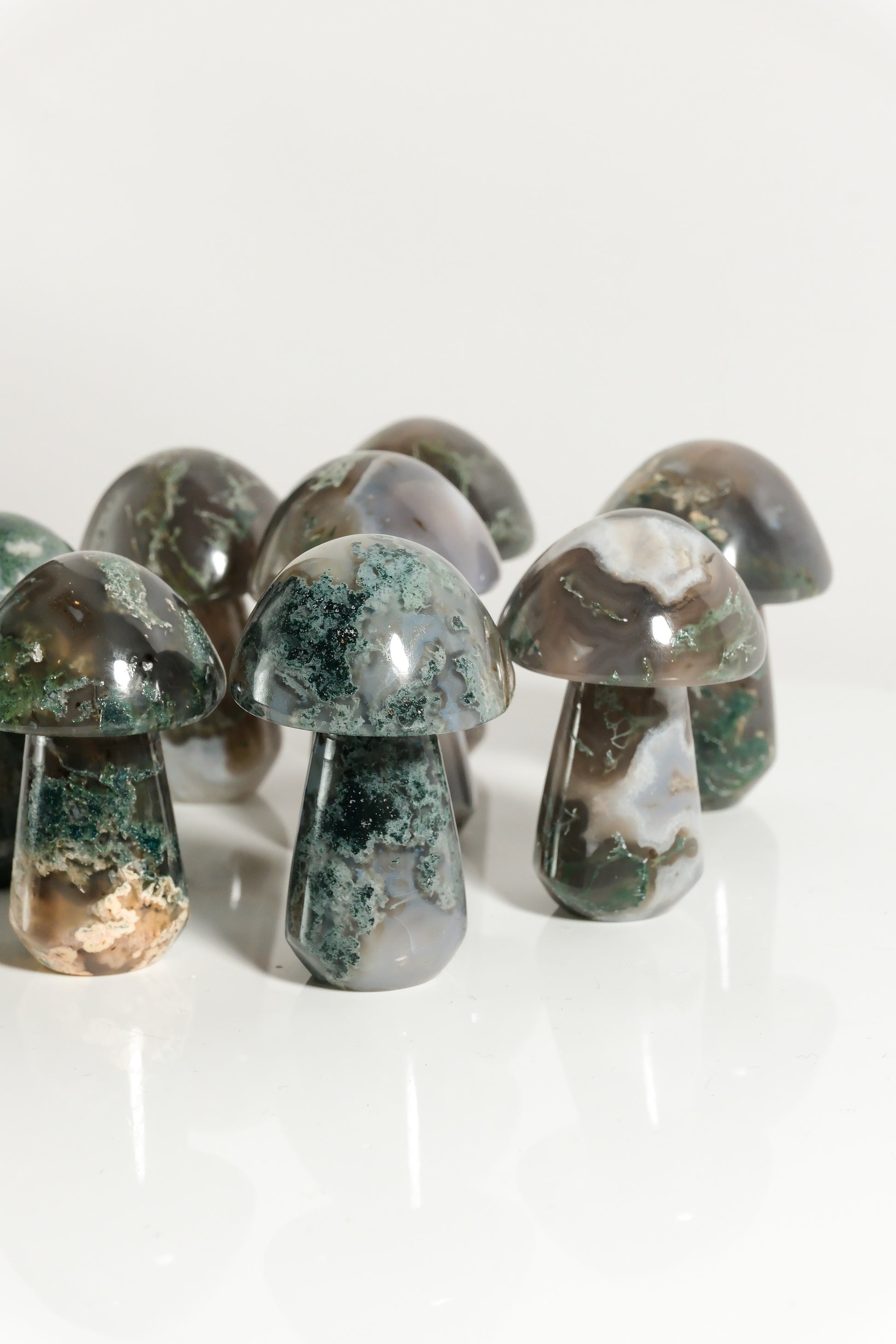 Moss Agate Mushroom