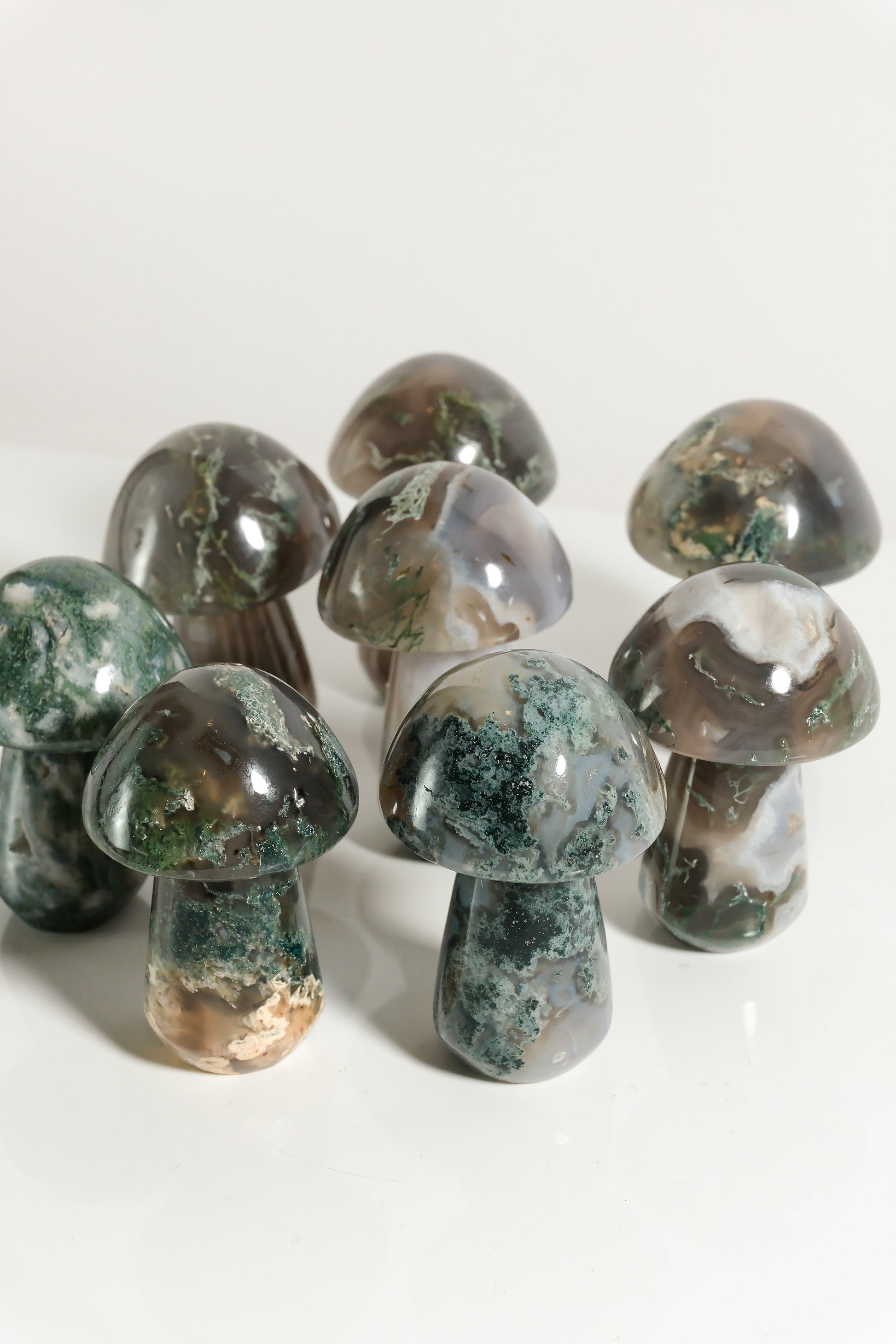 Moss Agate Mushroom