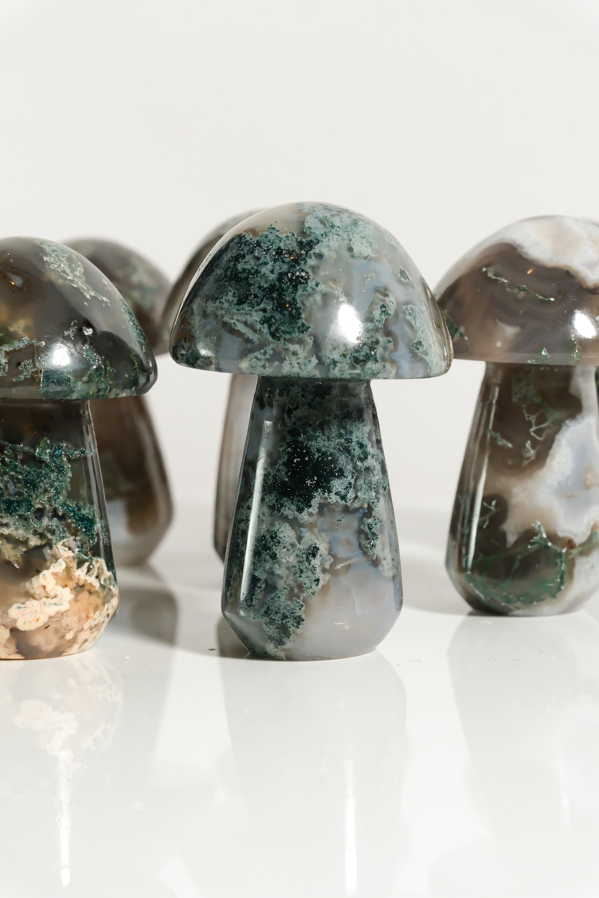 Moss Agate Mushroom