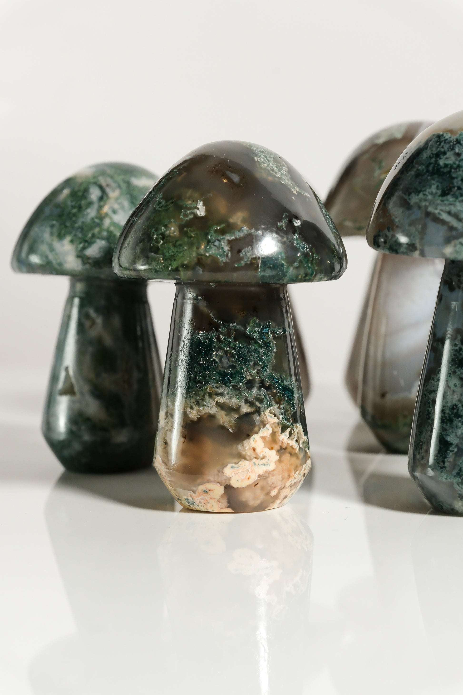 Moss Agate Mushroom