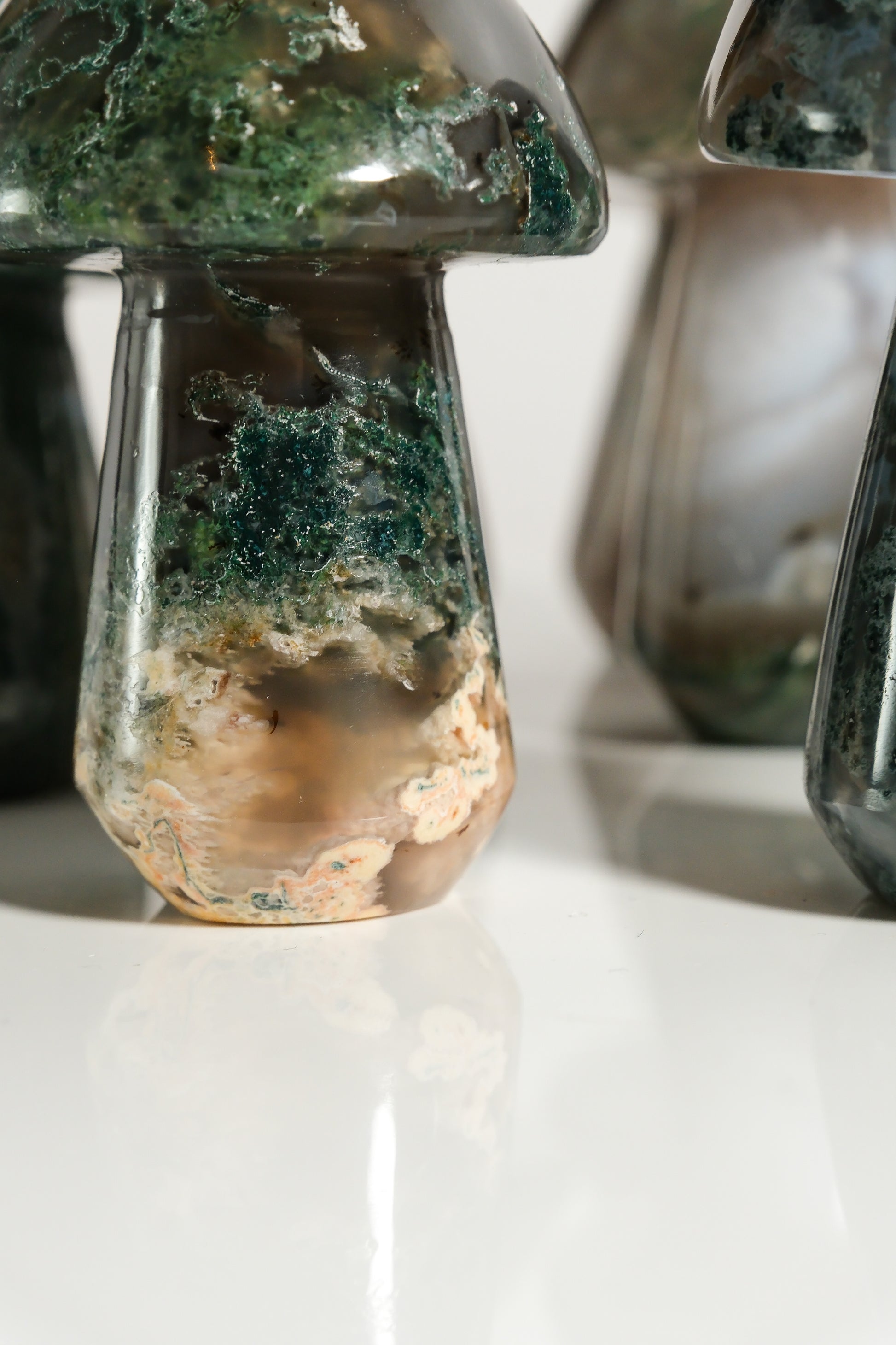 Moss Agate Mushroom