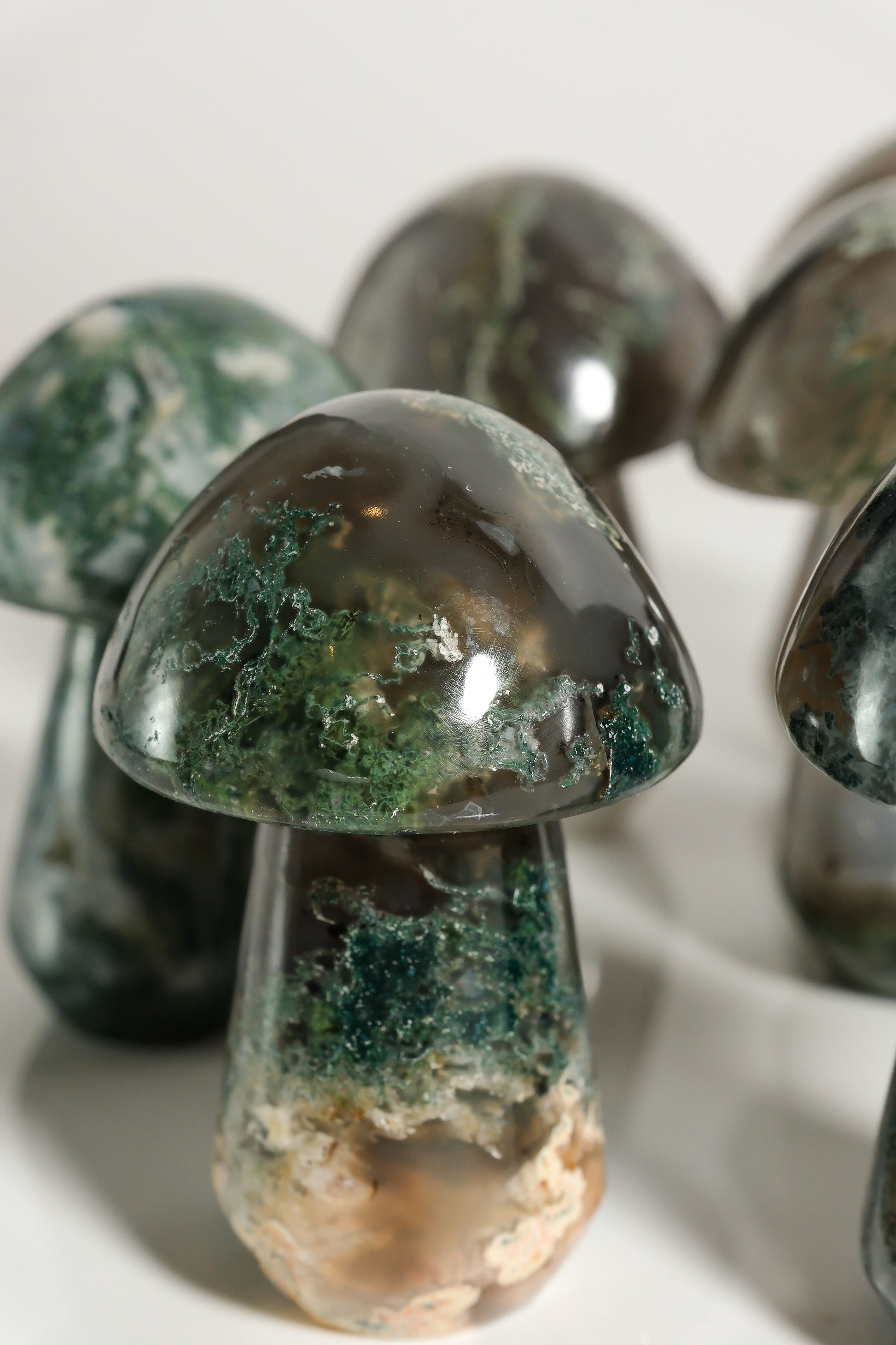 Moss Agate Mushroom