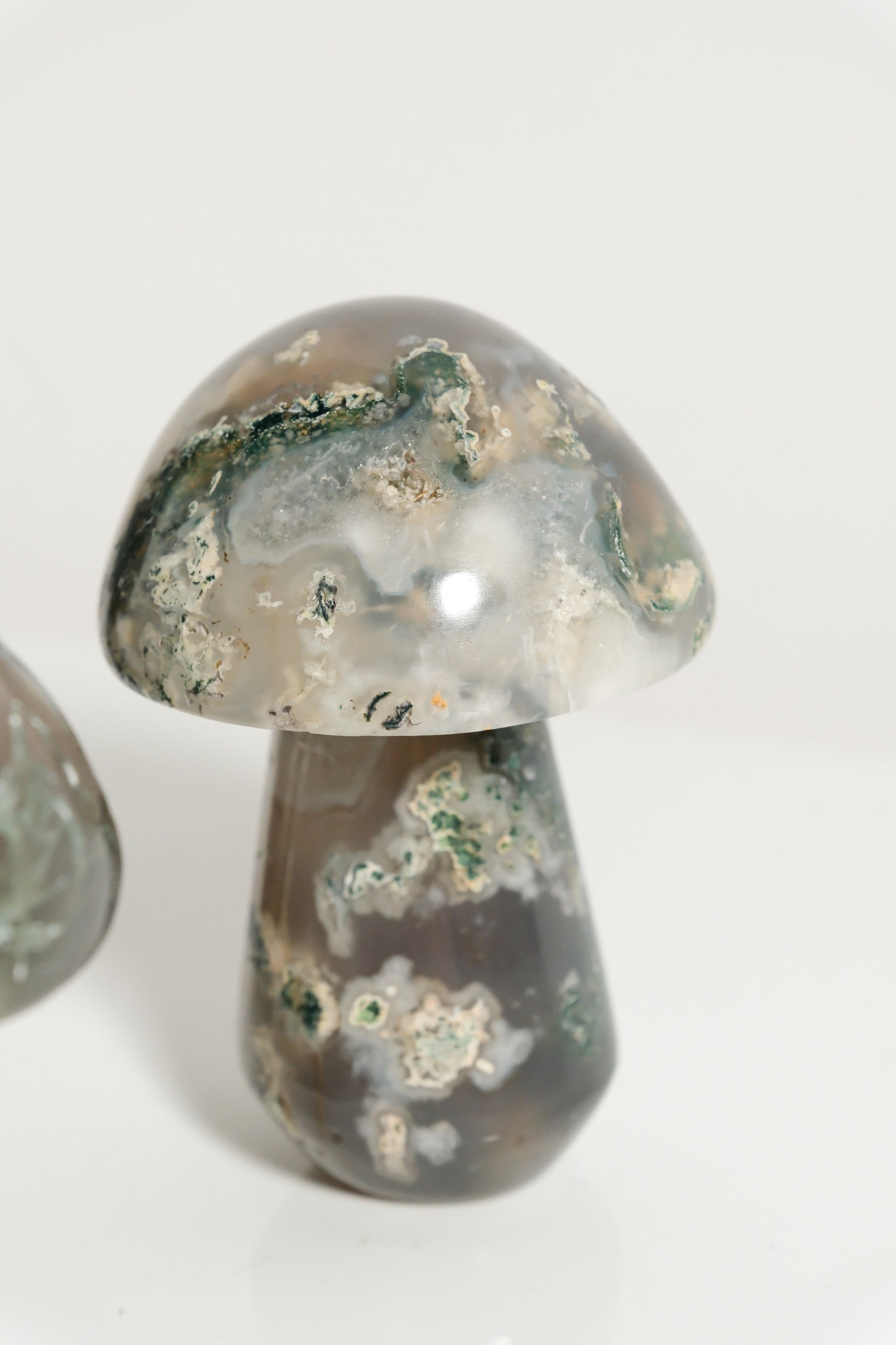 Moss Agate Mushroom