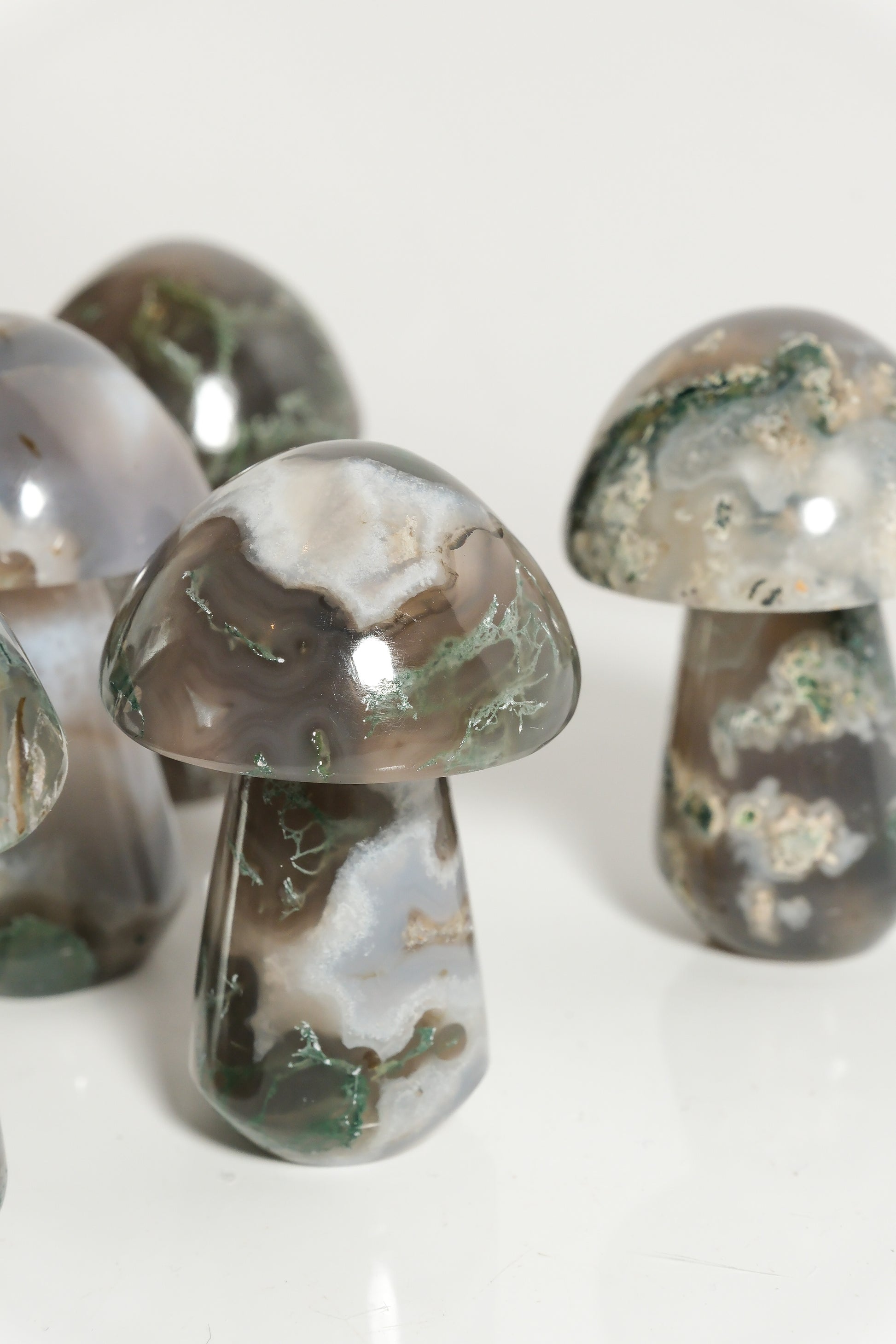 Moss Agate Mushroom