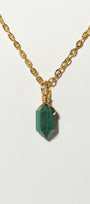 Malachite Mini Necklace Gold
