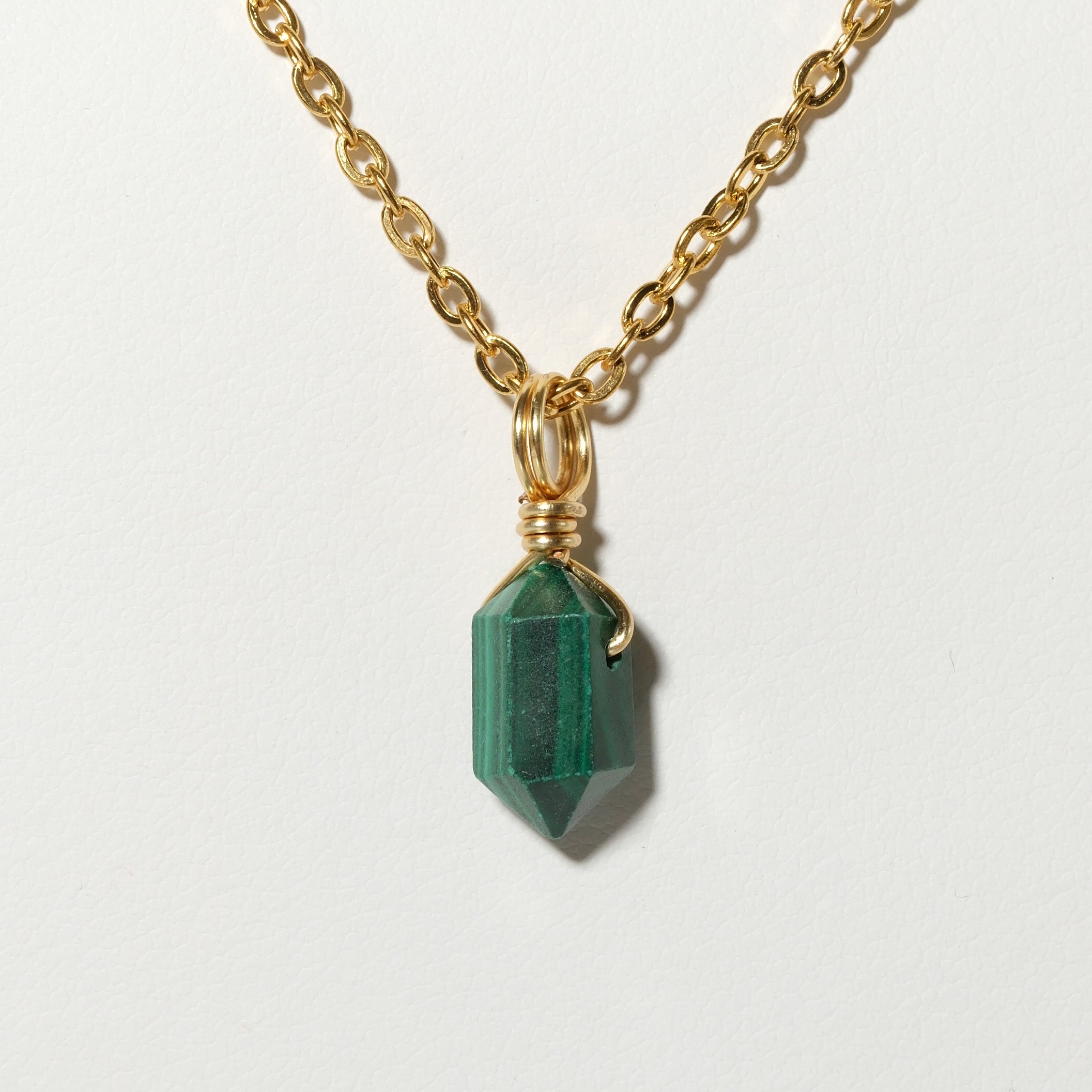 Malachite Mini Necklace Gold