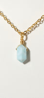 Larimar Mini Necklace Gold