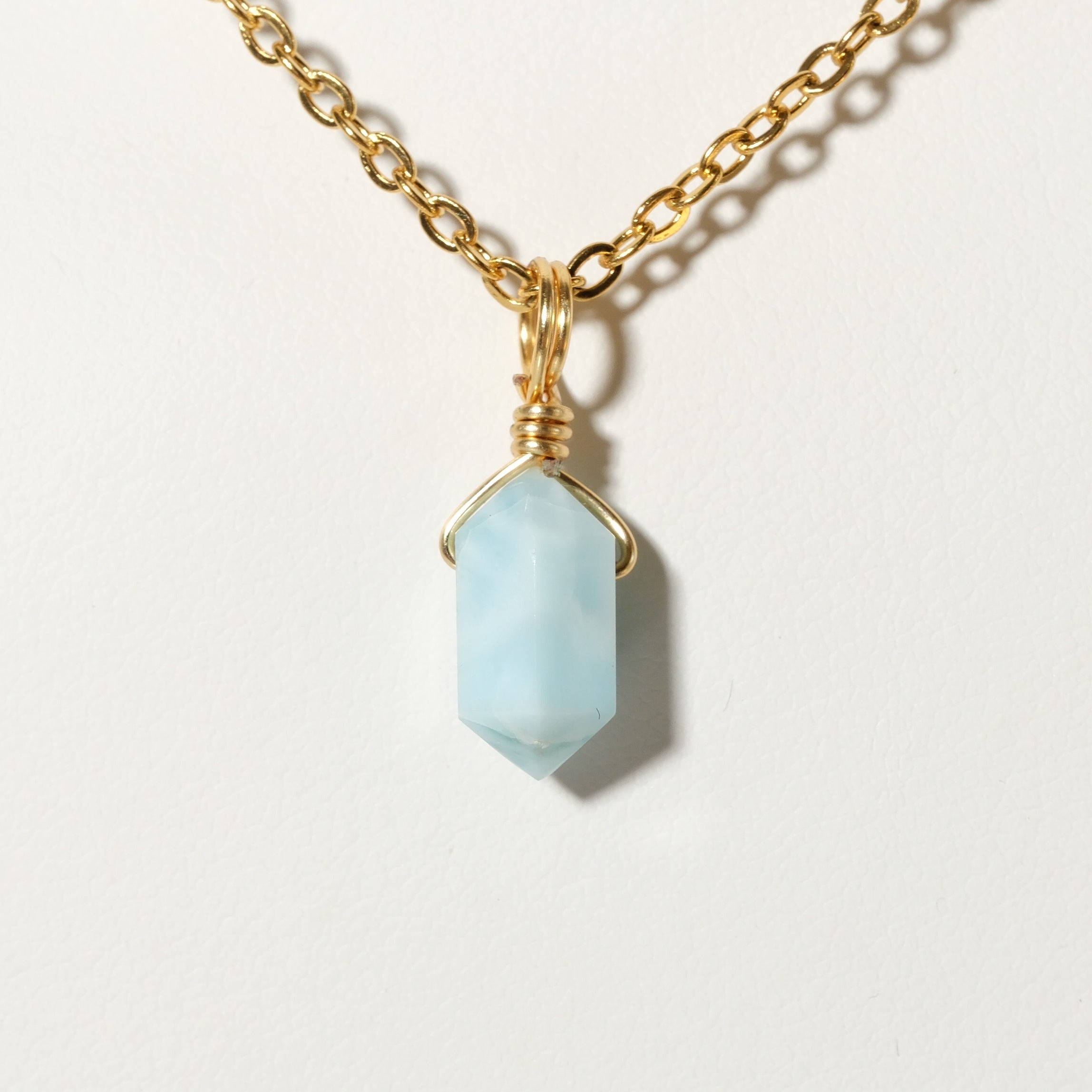 Larimar Mini Necklace Gold