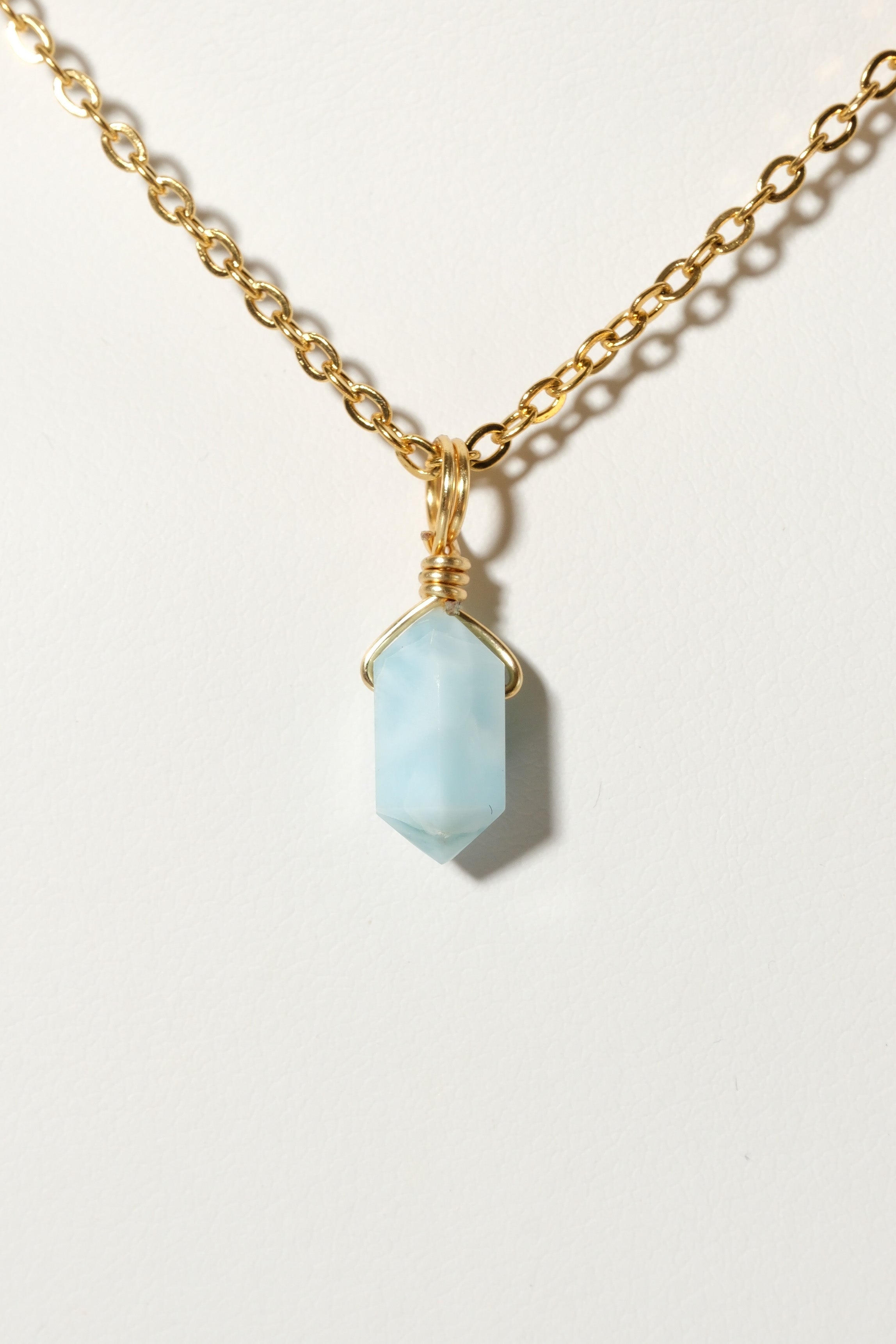 Larimar Mini Necklace Gold