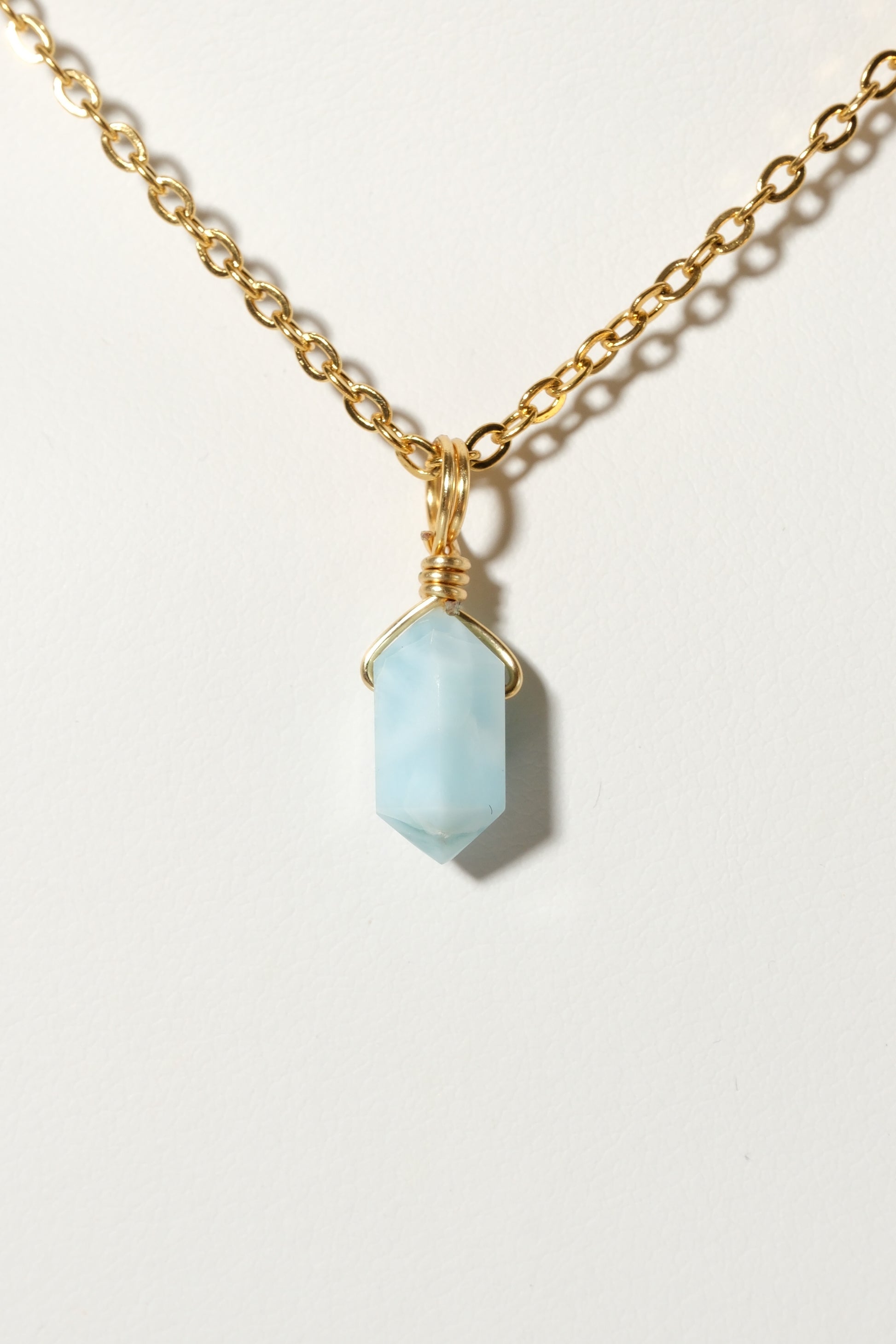 Larimar Mini Necklace Gold