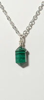 Malachite Mini Necklace Silver
