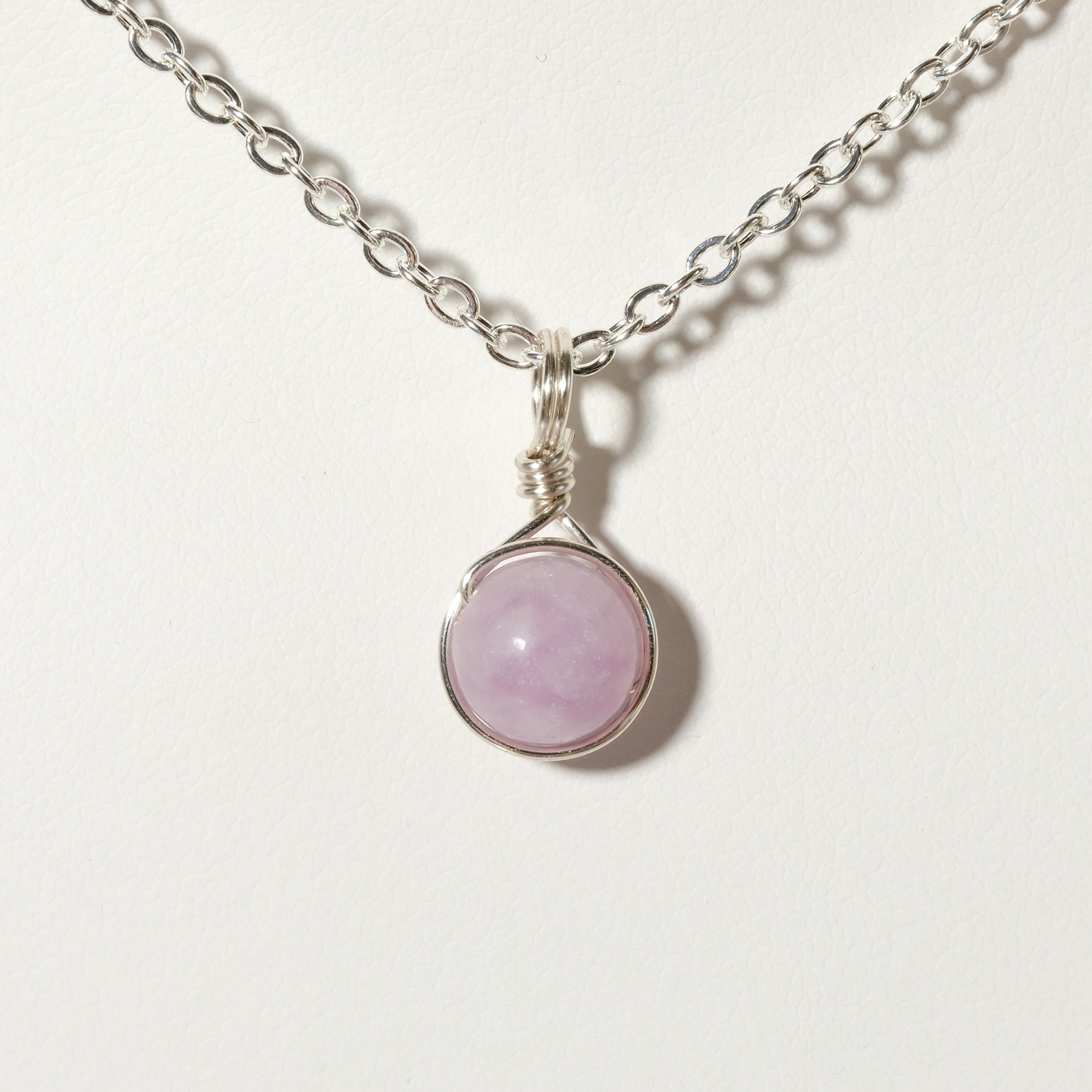 Lepidolite Prestige Necklace Silver