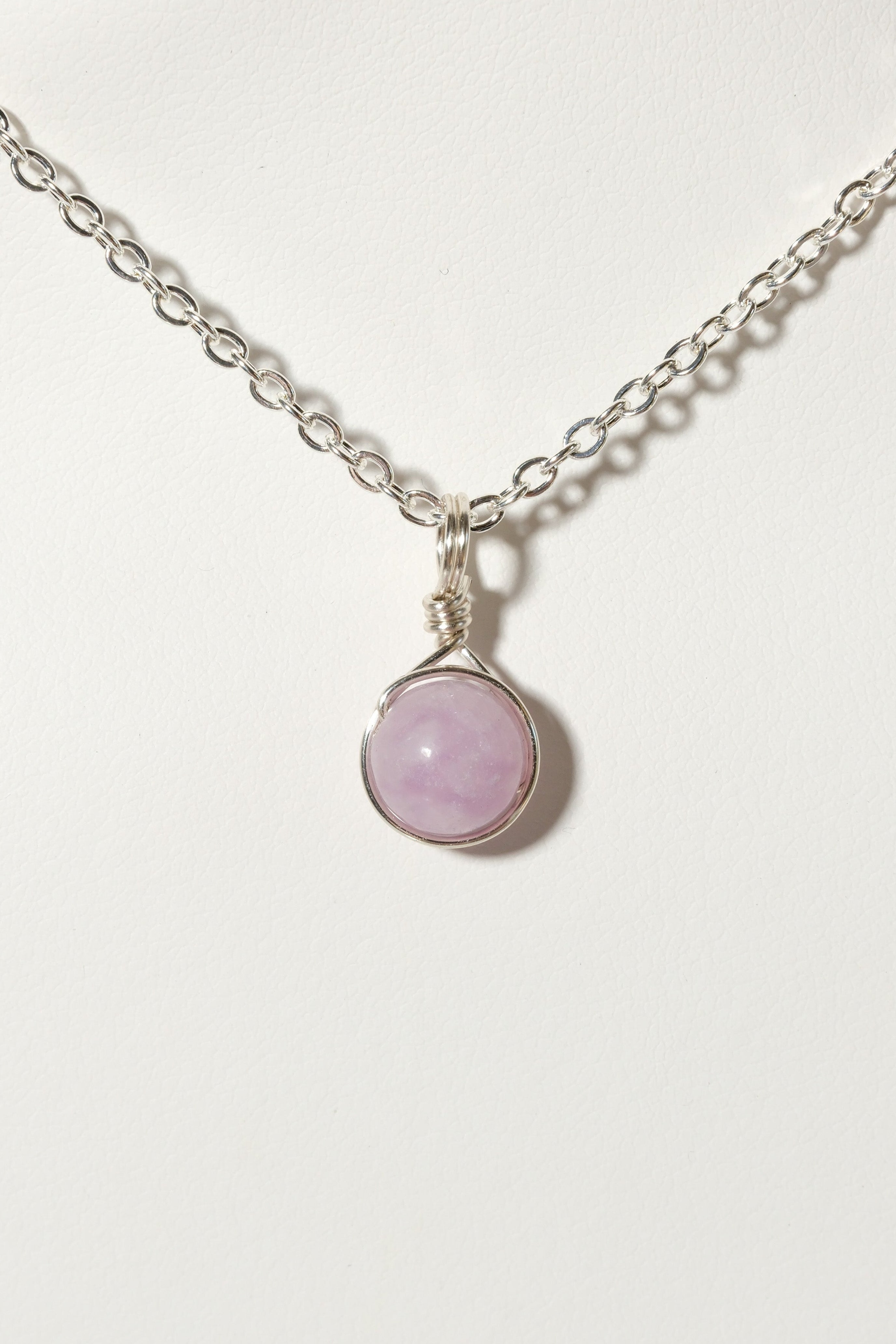 Lepidolite Prestige Necklace Silver