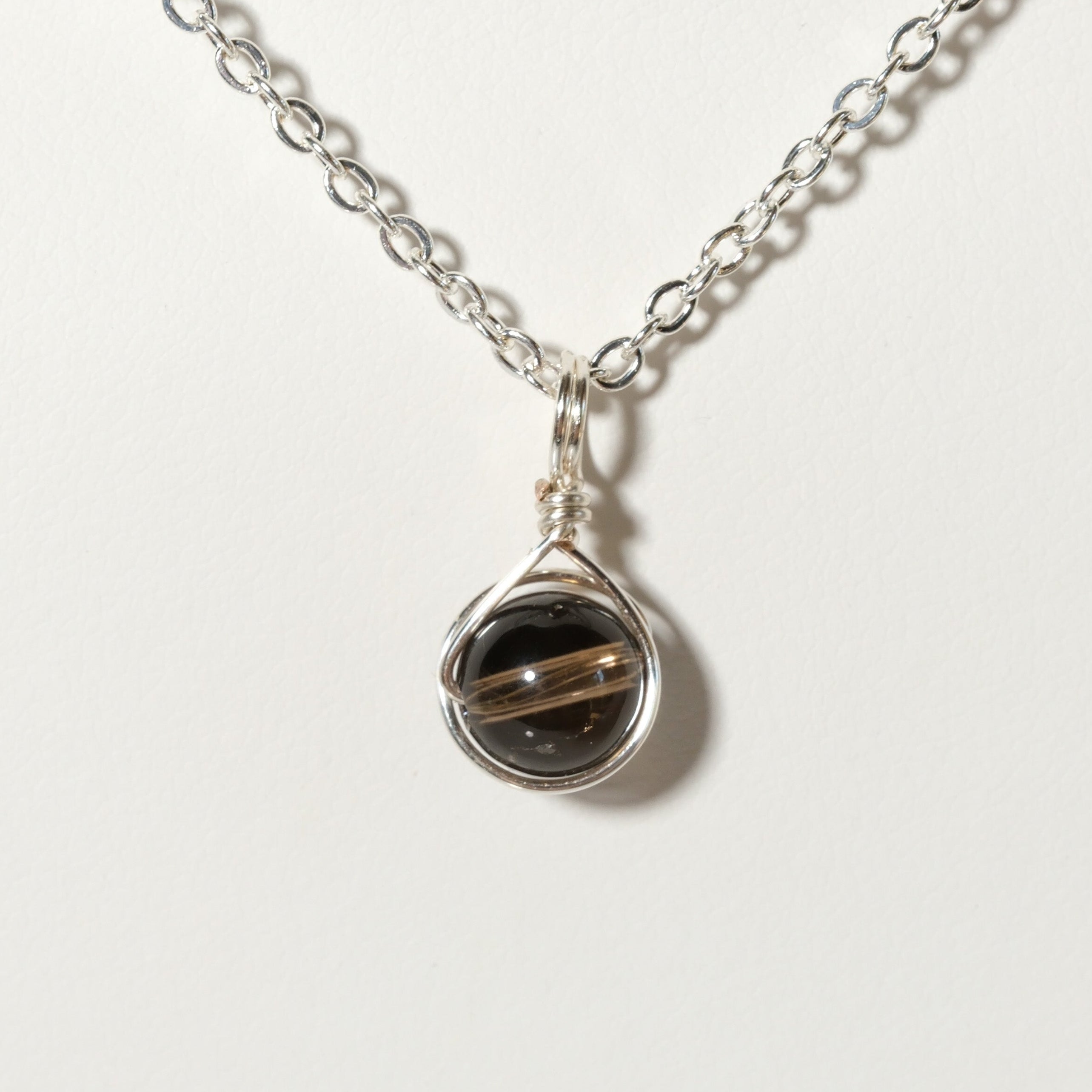 Smoky Quartz Prestige Necklace Silver