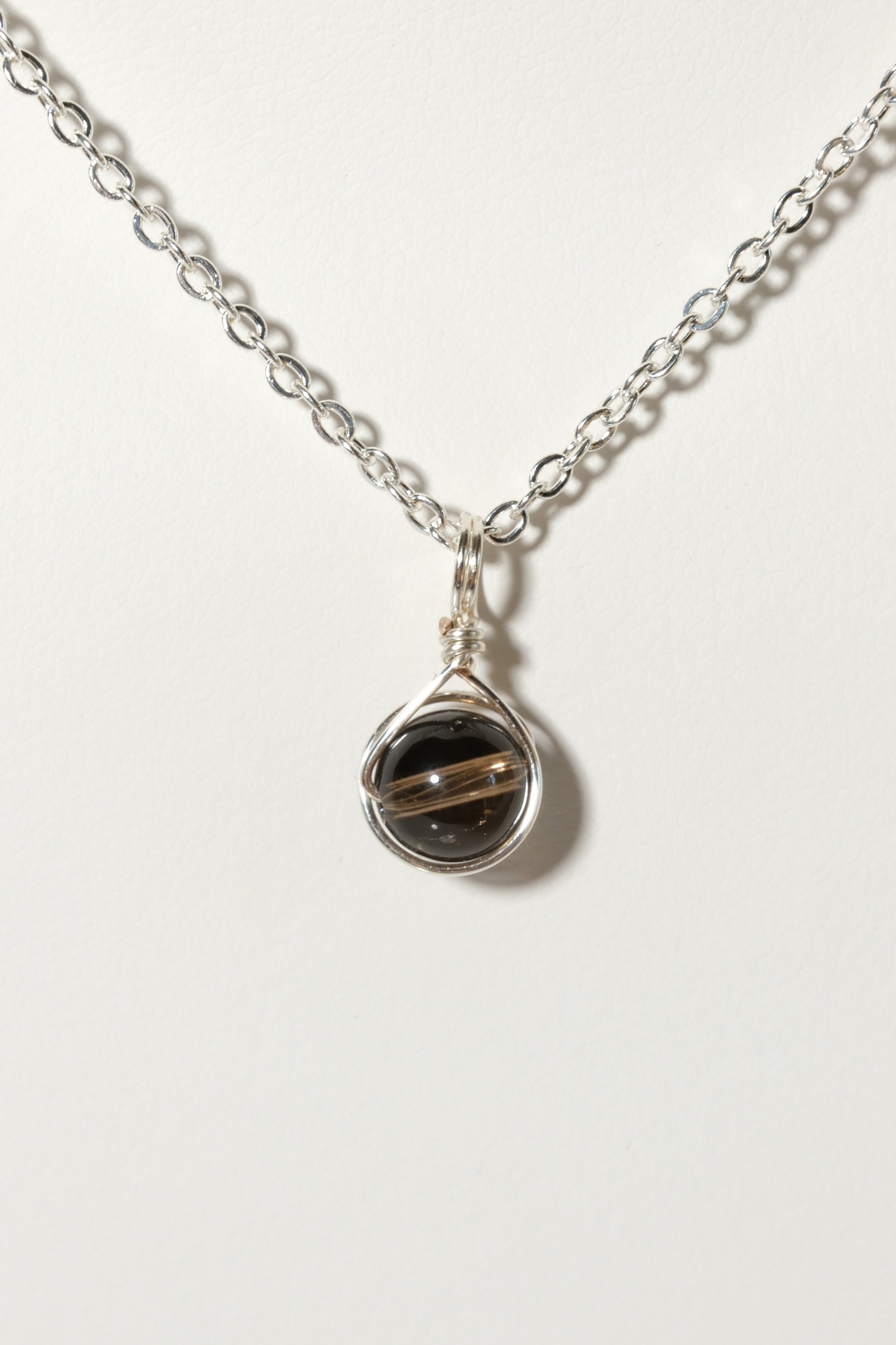 Smoky Quartz Prestige Necklace Silver