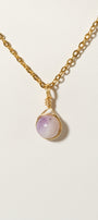 Lepidolite Prestige Necklace Gold