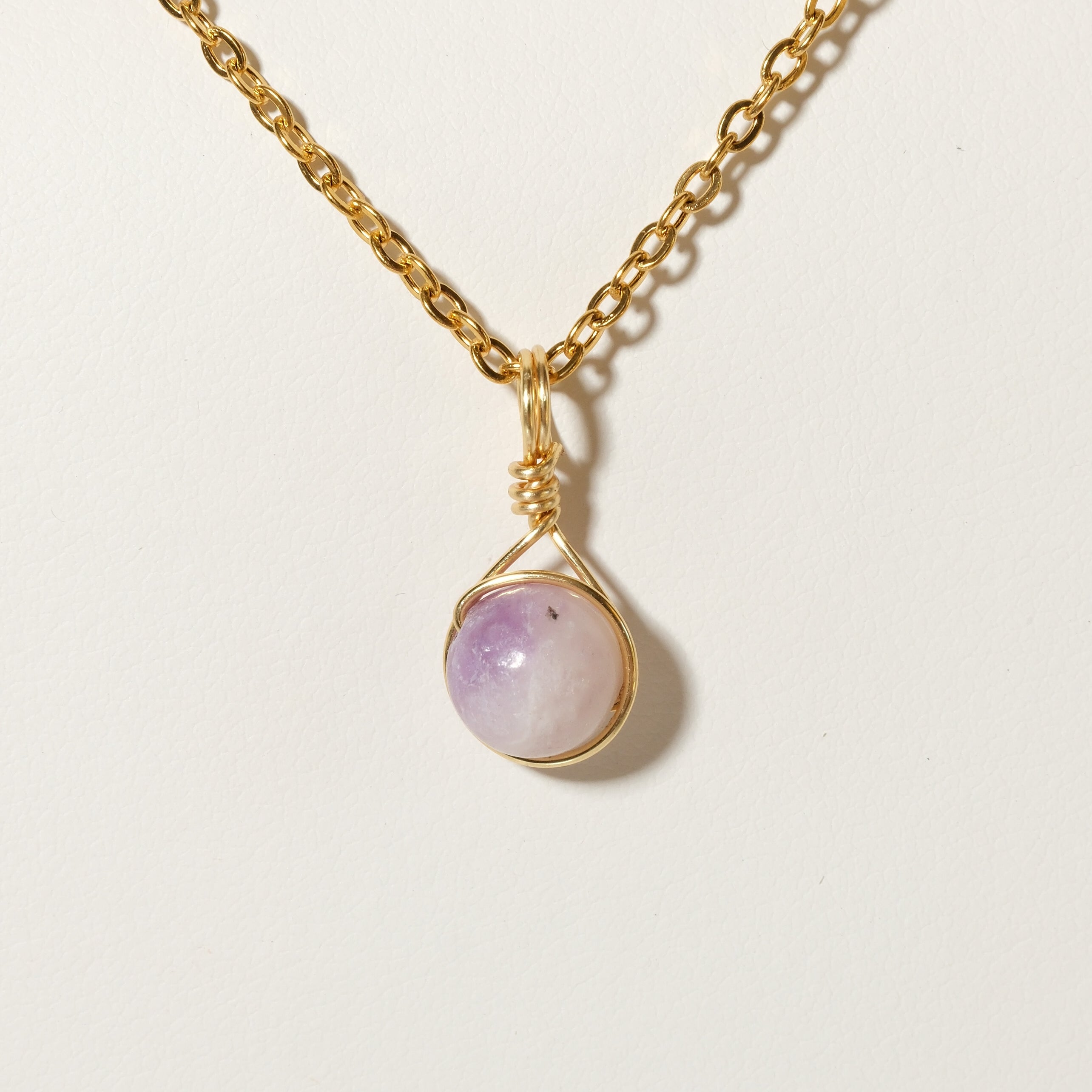 Lepidolite Prestige Necklace Gold