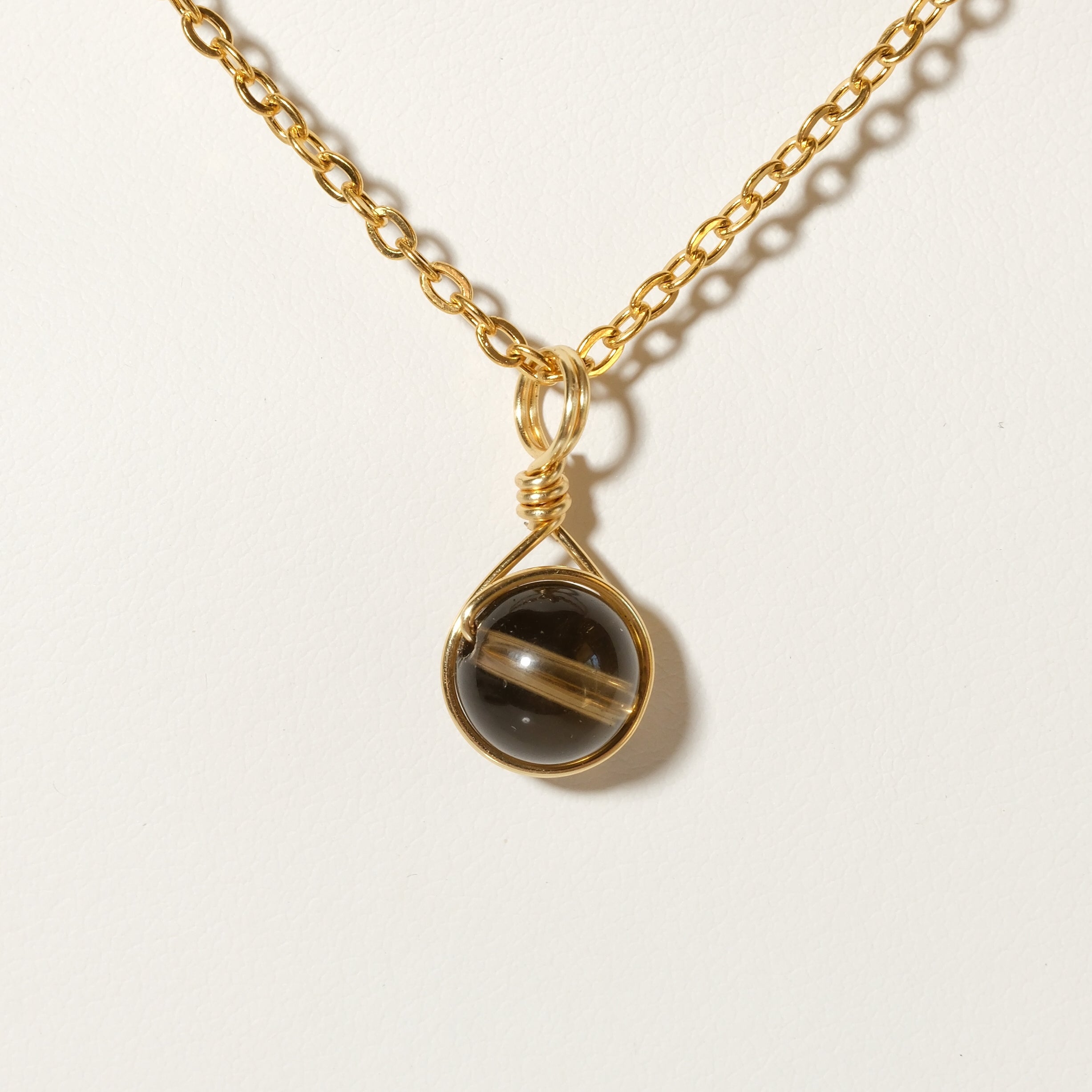 Smoky Quartz Prestige Necklace Gold