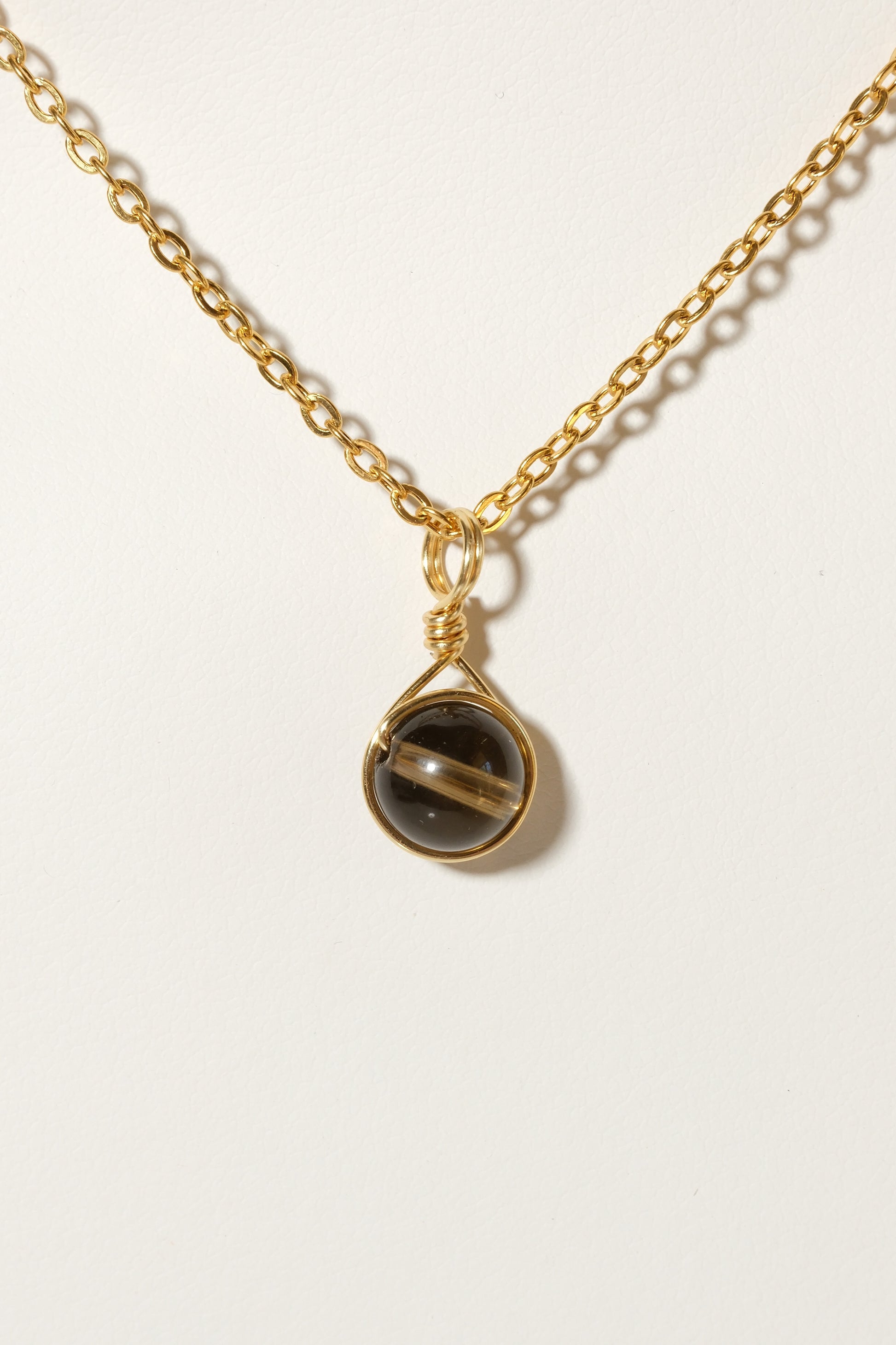 Smoky Quartz Prestige Necklace Gold