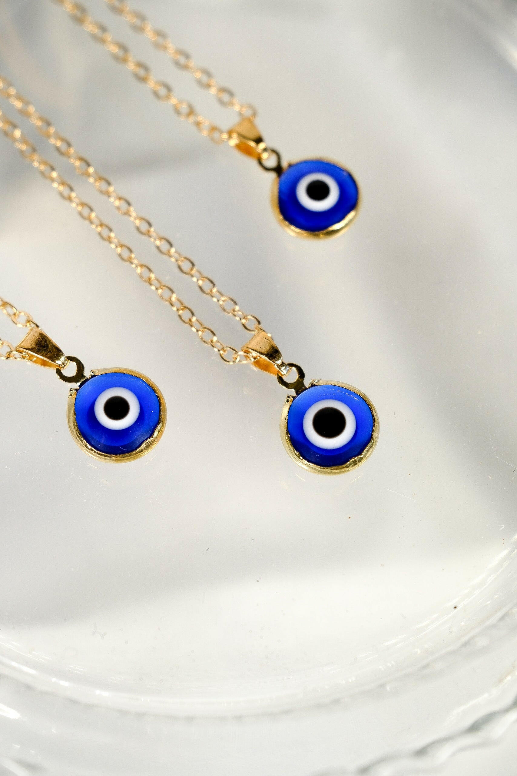 Evil Eye Necklace - Gold Healing Crystal.