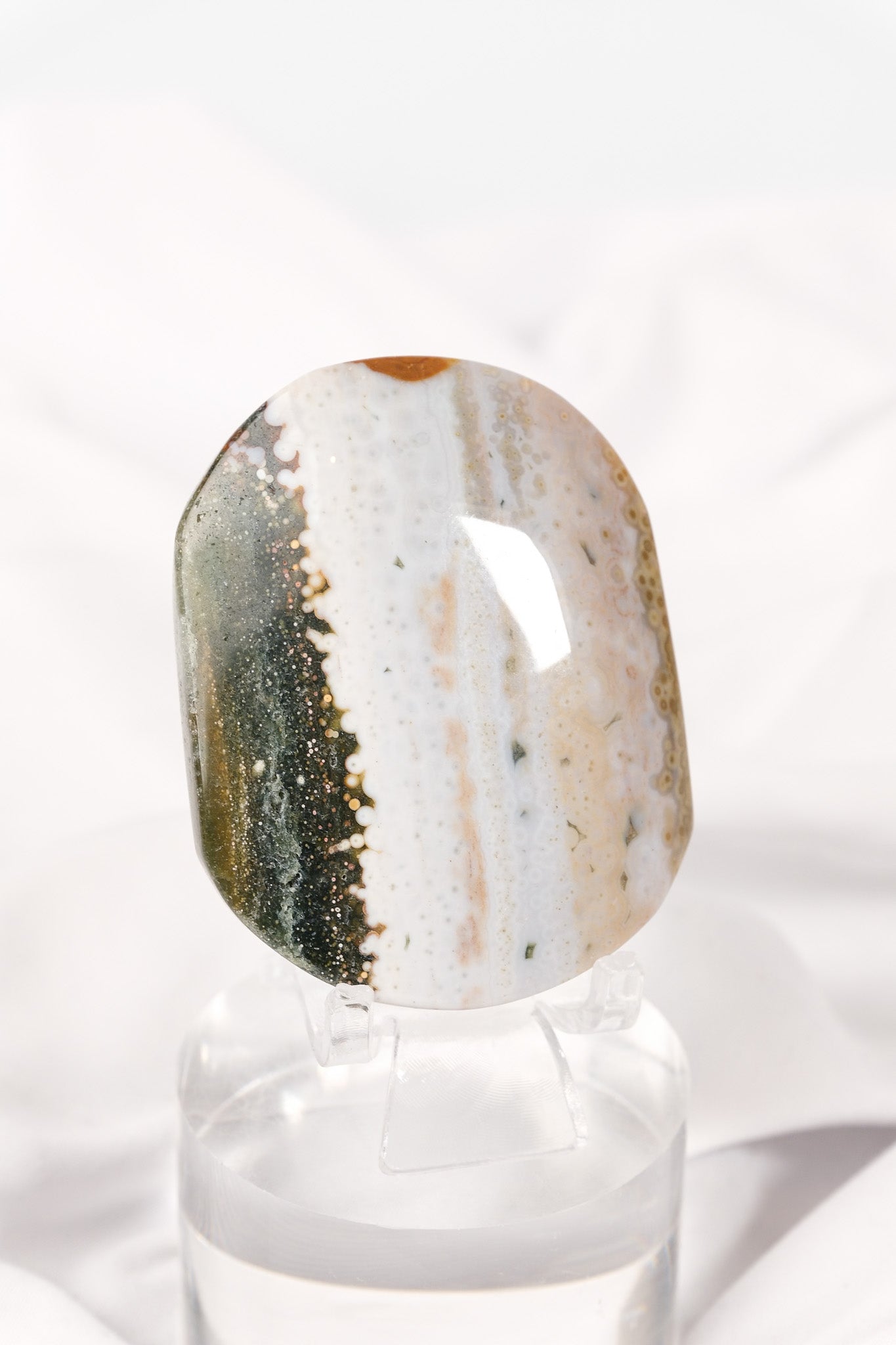 Orbicular Sea Jasper Palmstone