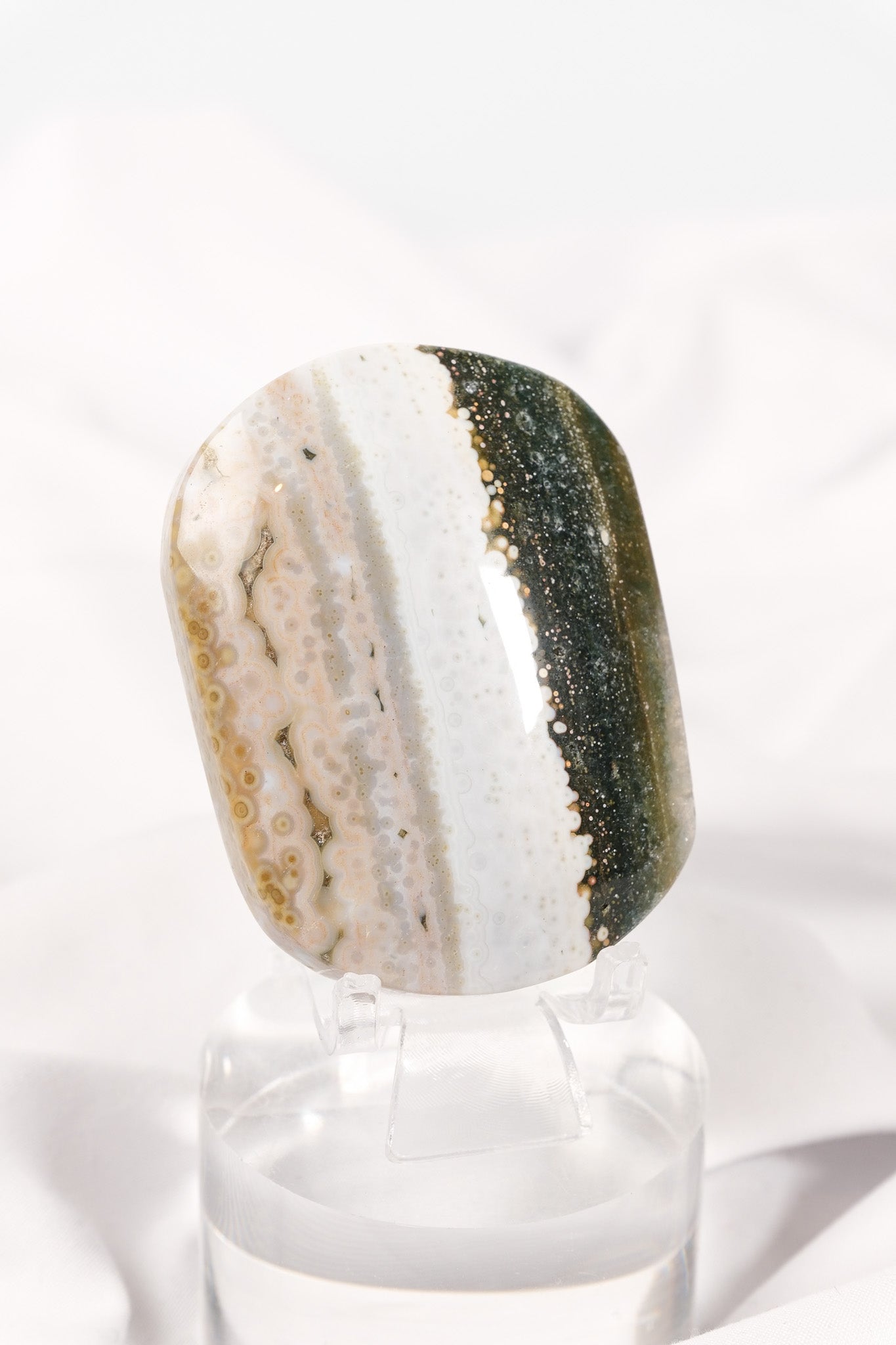 Orbicular Sea Jasper Palmstone