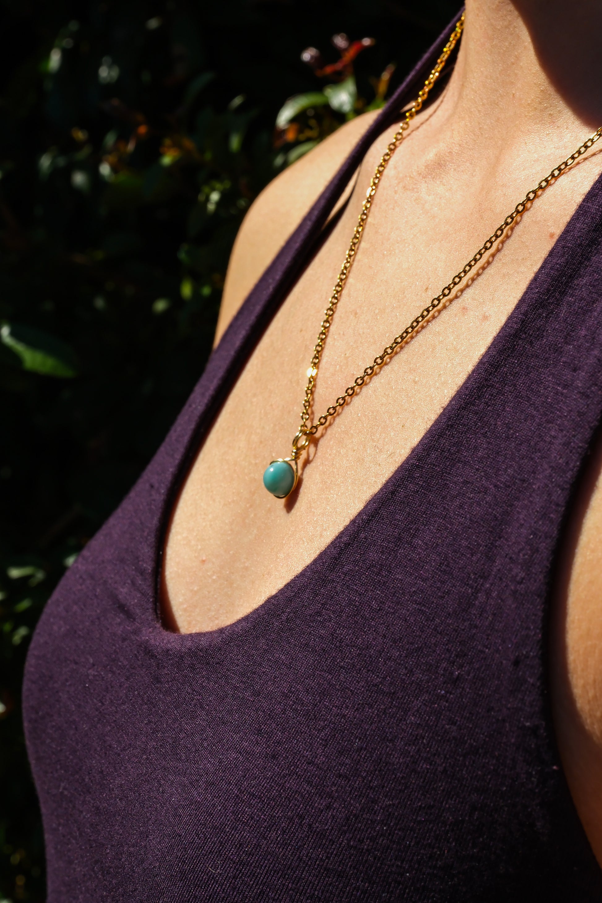 Larimar Prestige Necklace Gold