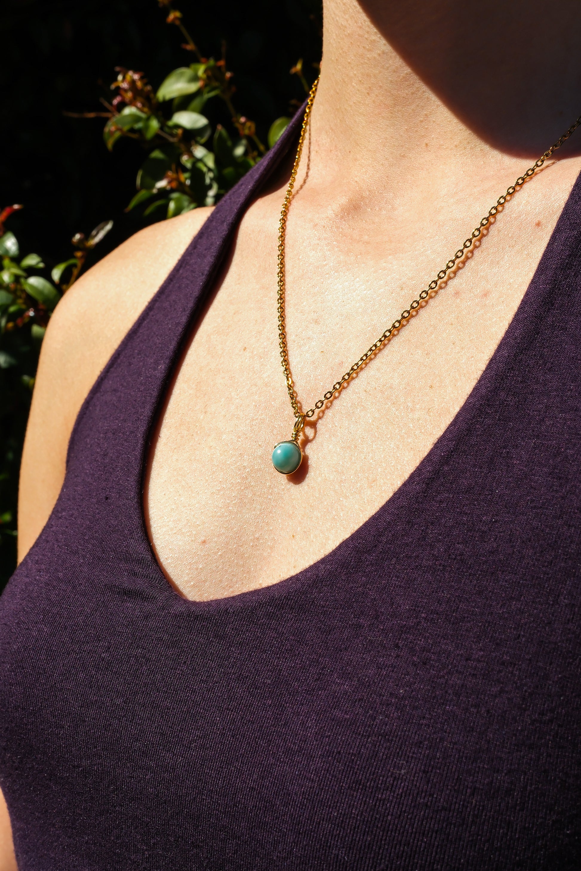 Larimar Prestige Necklace Gold