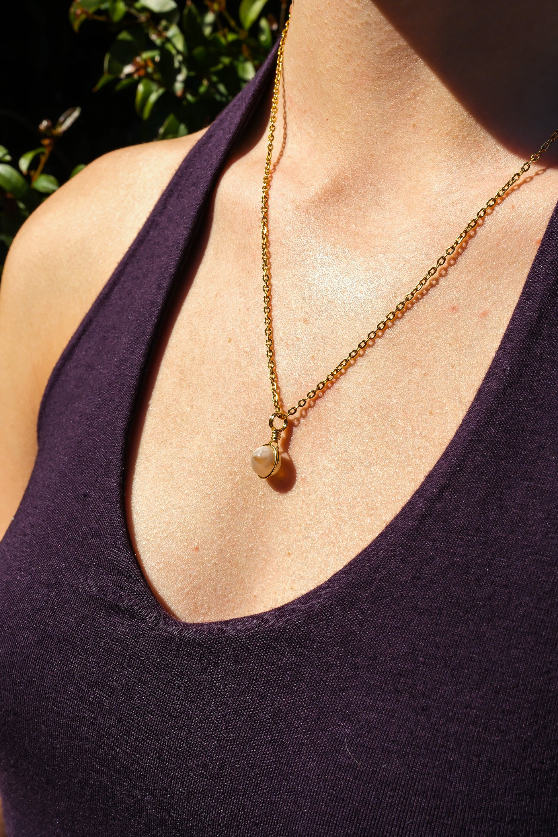 Flower Agate Prestige Necklace Gold