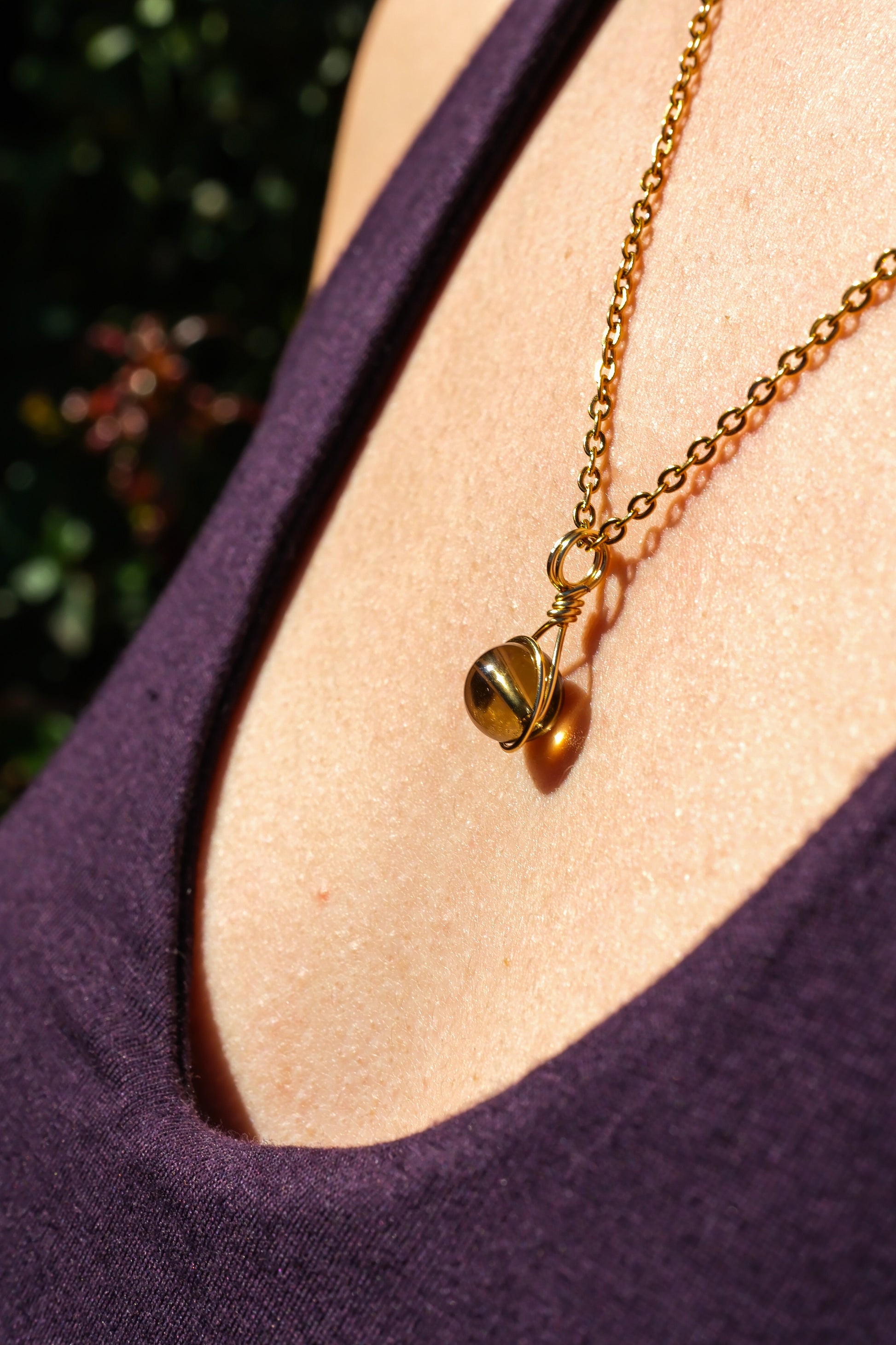 Smoky Quartz Prestige Necklace Gold