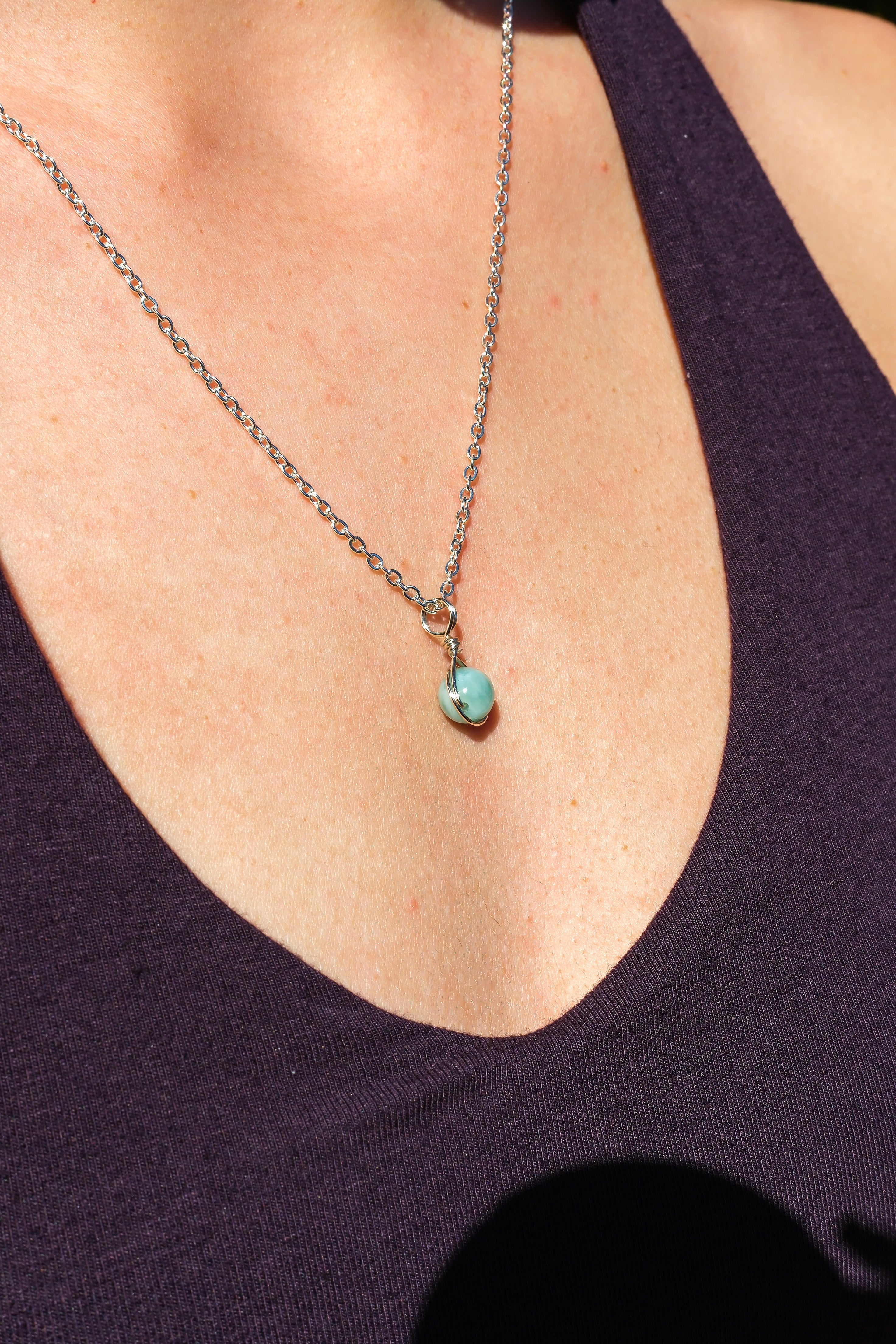 Larimar Prestige Necklace Silver