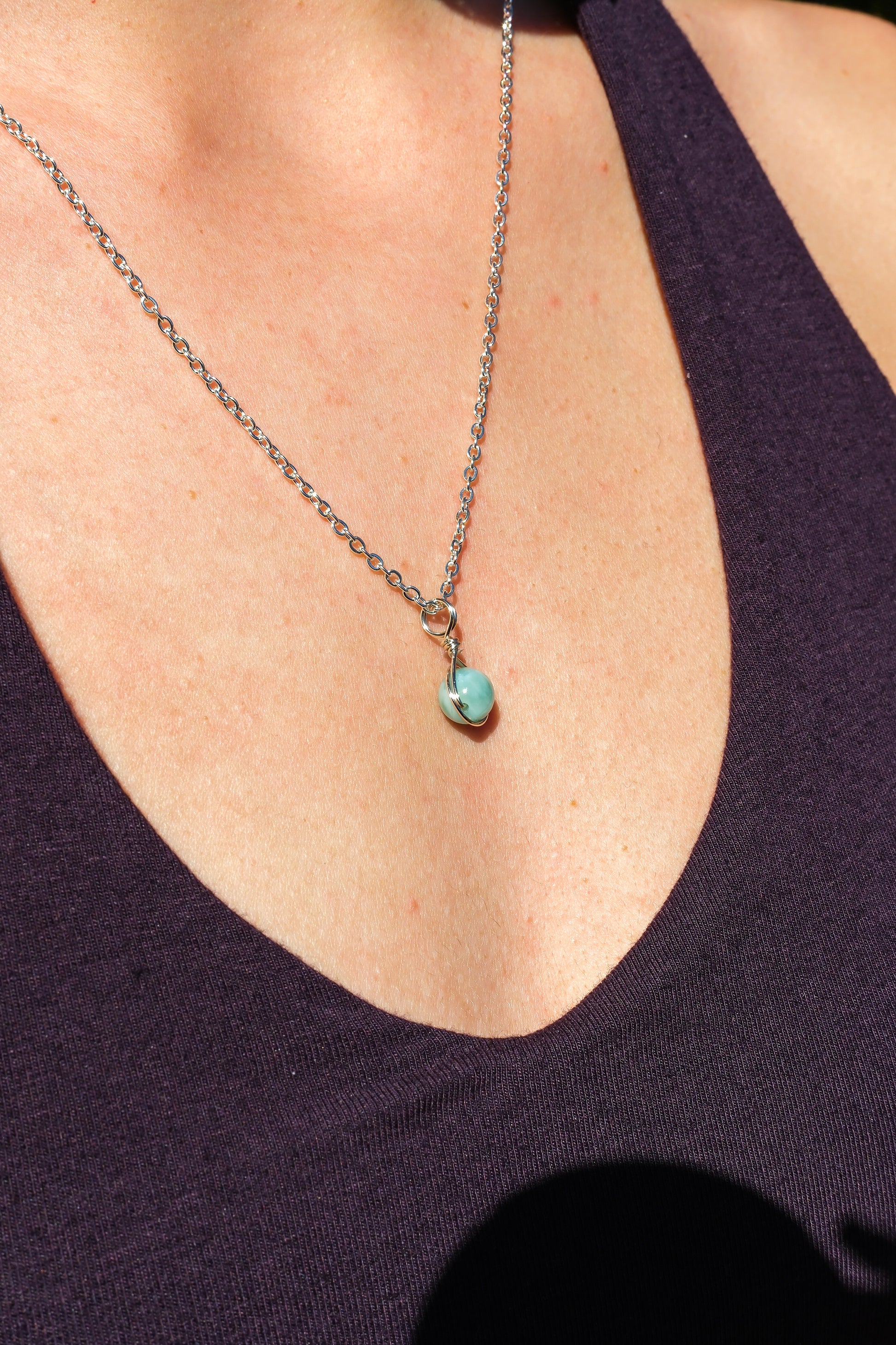 Larimar Prestige Necklace Silver