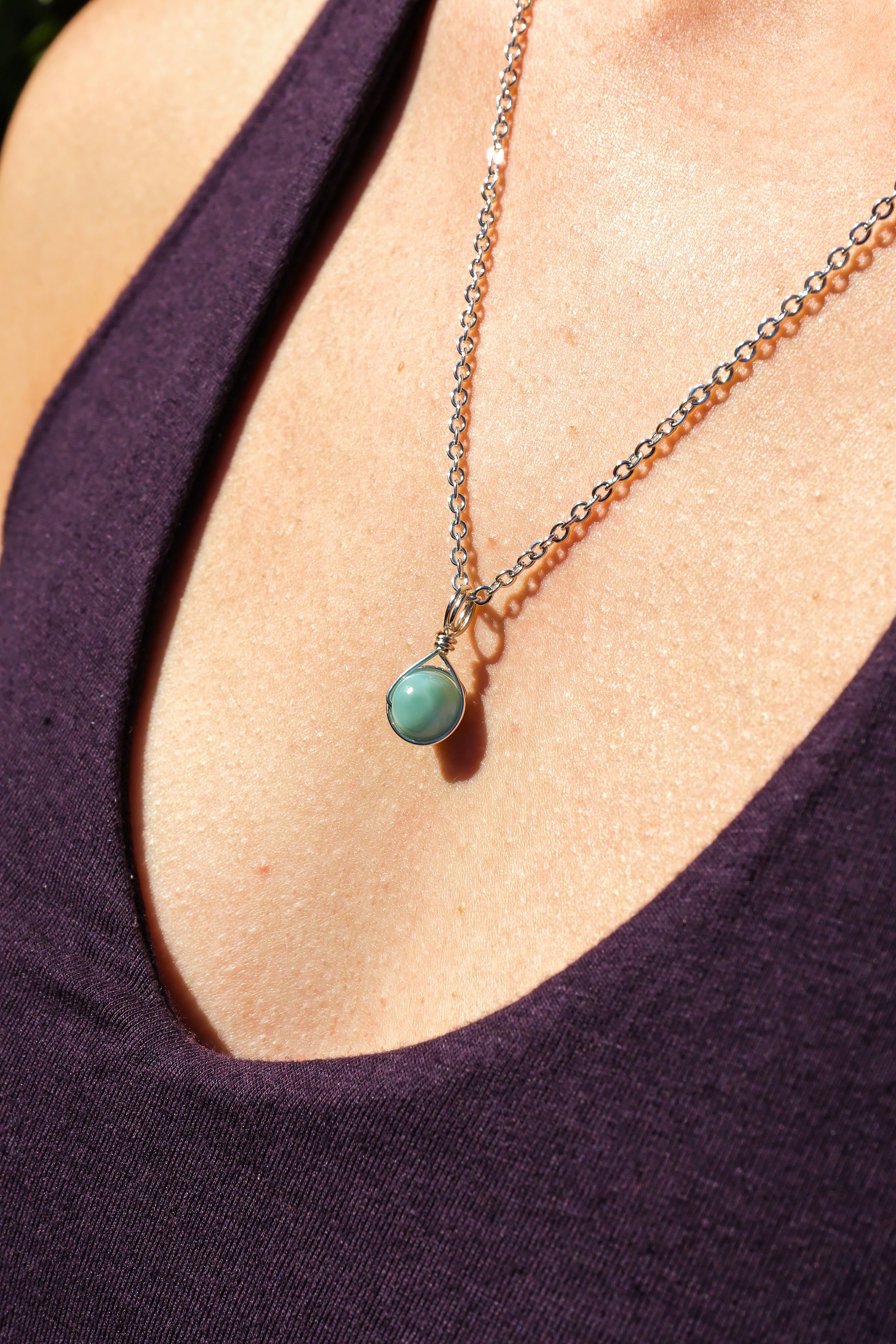 Larimar Prestige Necklace Silver