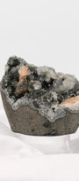 Apophyllite & Stilbite on Black Chalcedony Cutbase