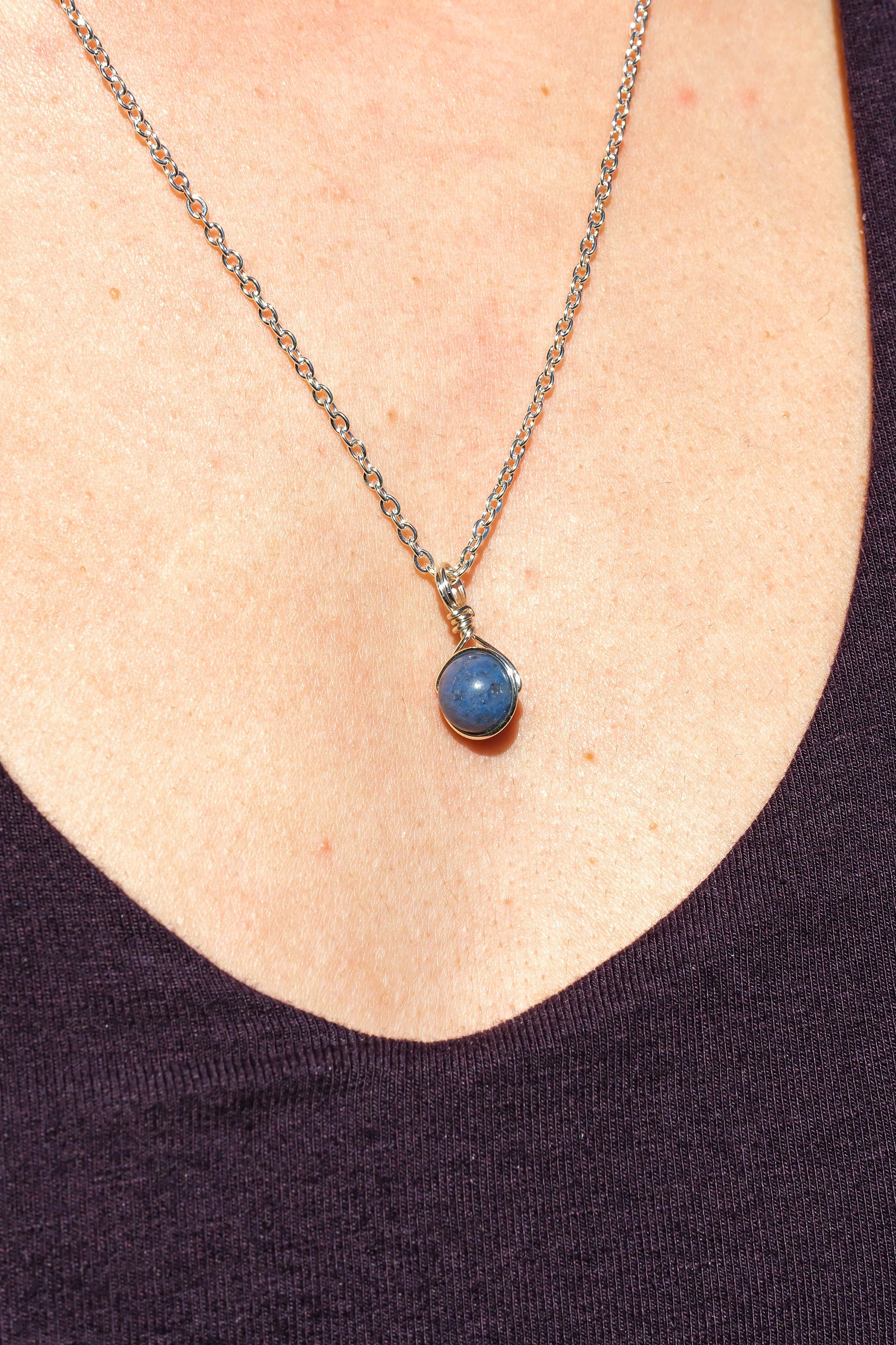 Dumortierite Prestige Necklace Silver