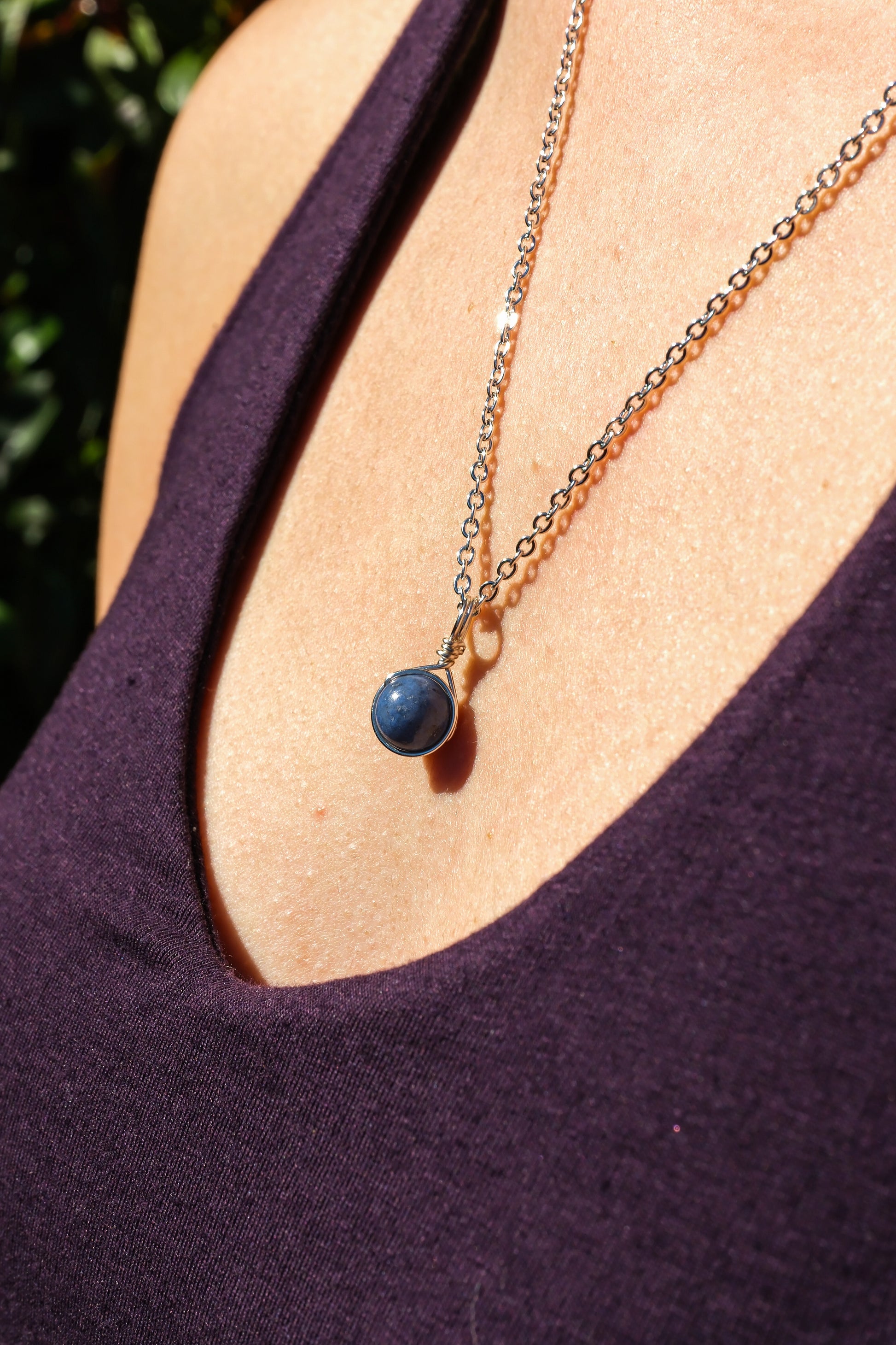 Dumortierite Prestige Necklace Silver