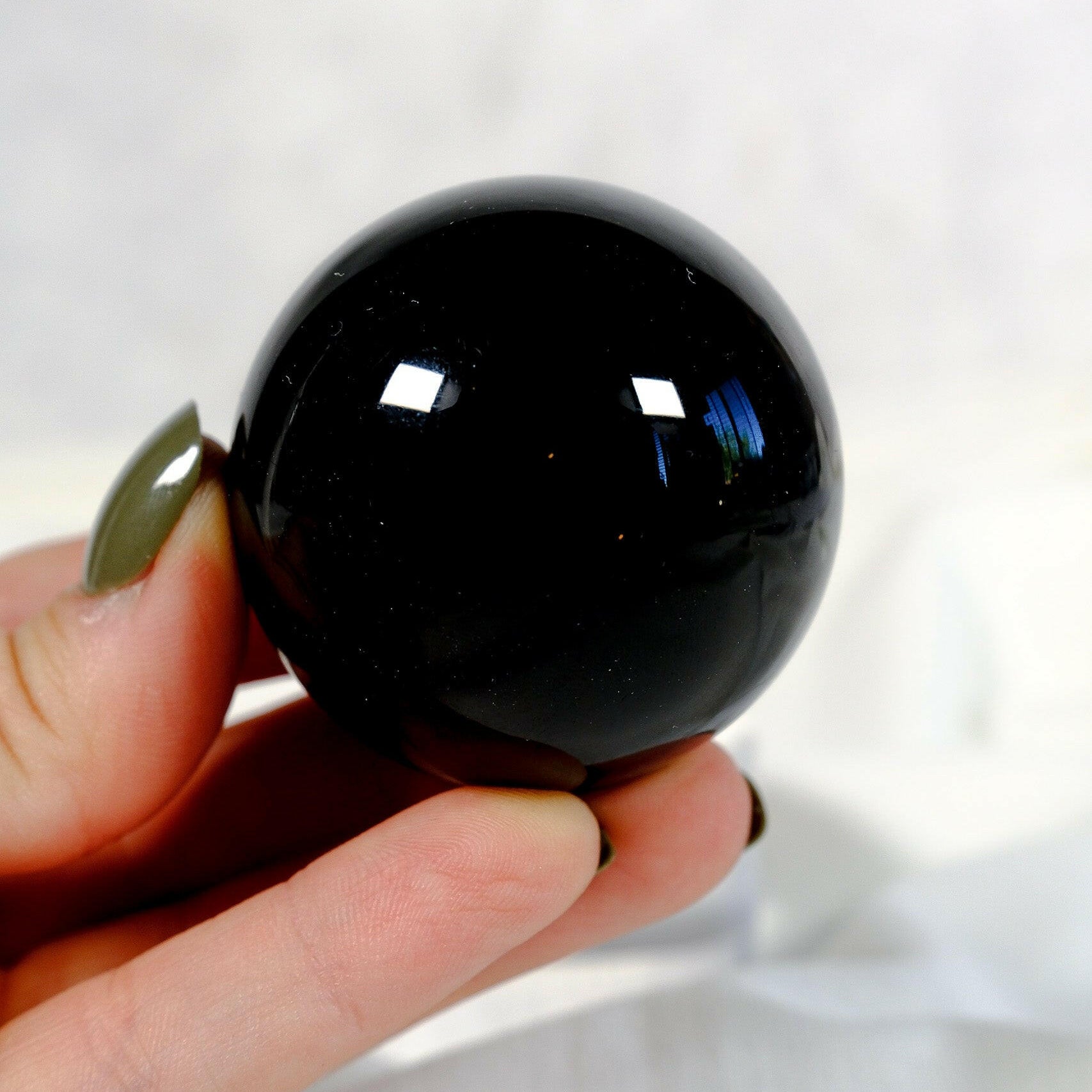Black Obsidian Sphere Healing Crystal.