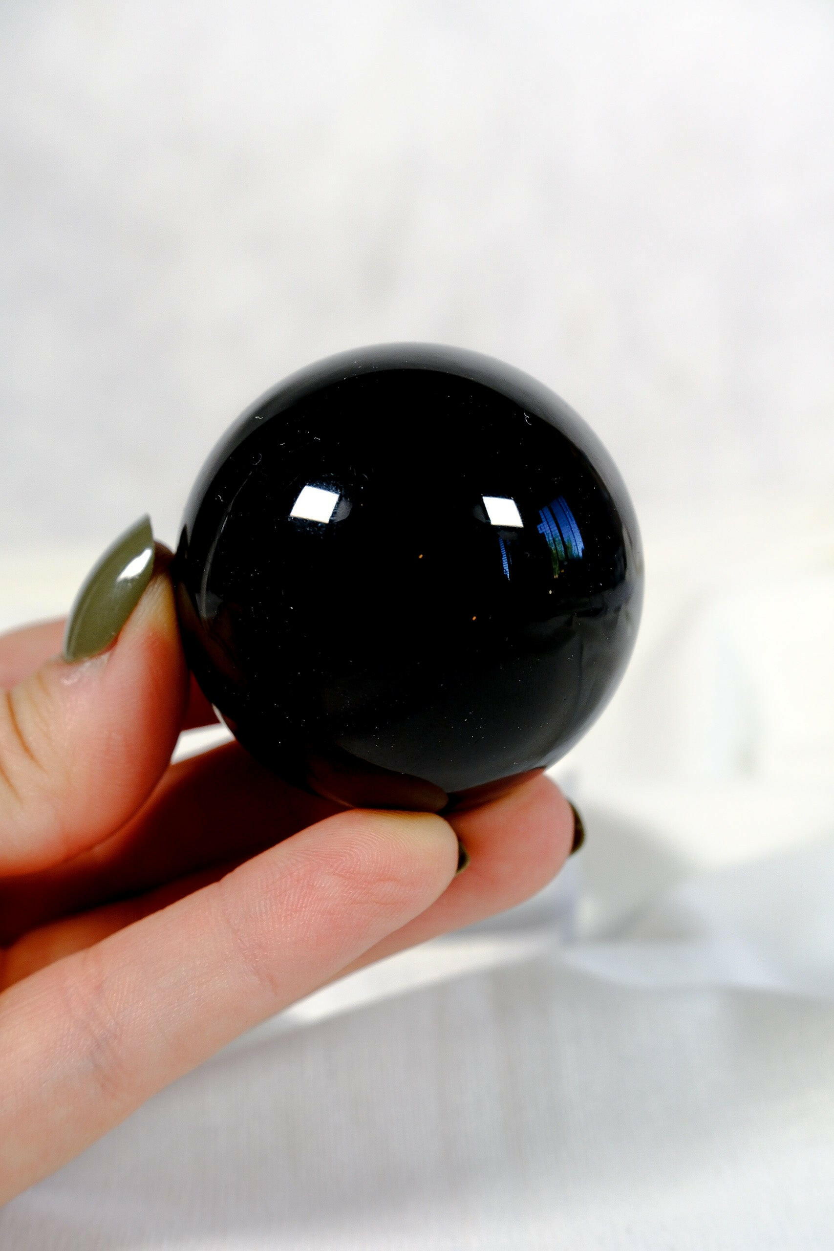 Black Obsidian Sphere Healing Crystal.