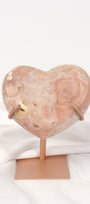 Pink Amethyst Heart on Stand
