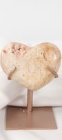 Pink Amethyst Heart on Stand