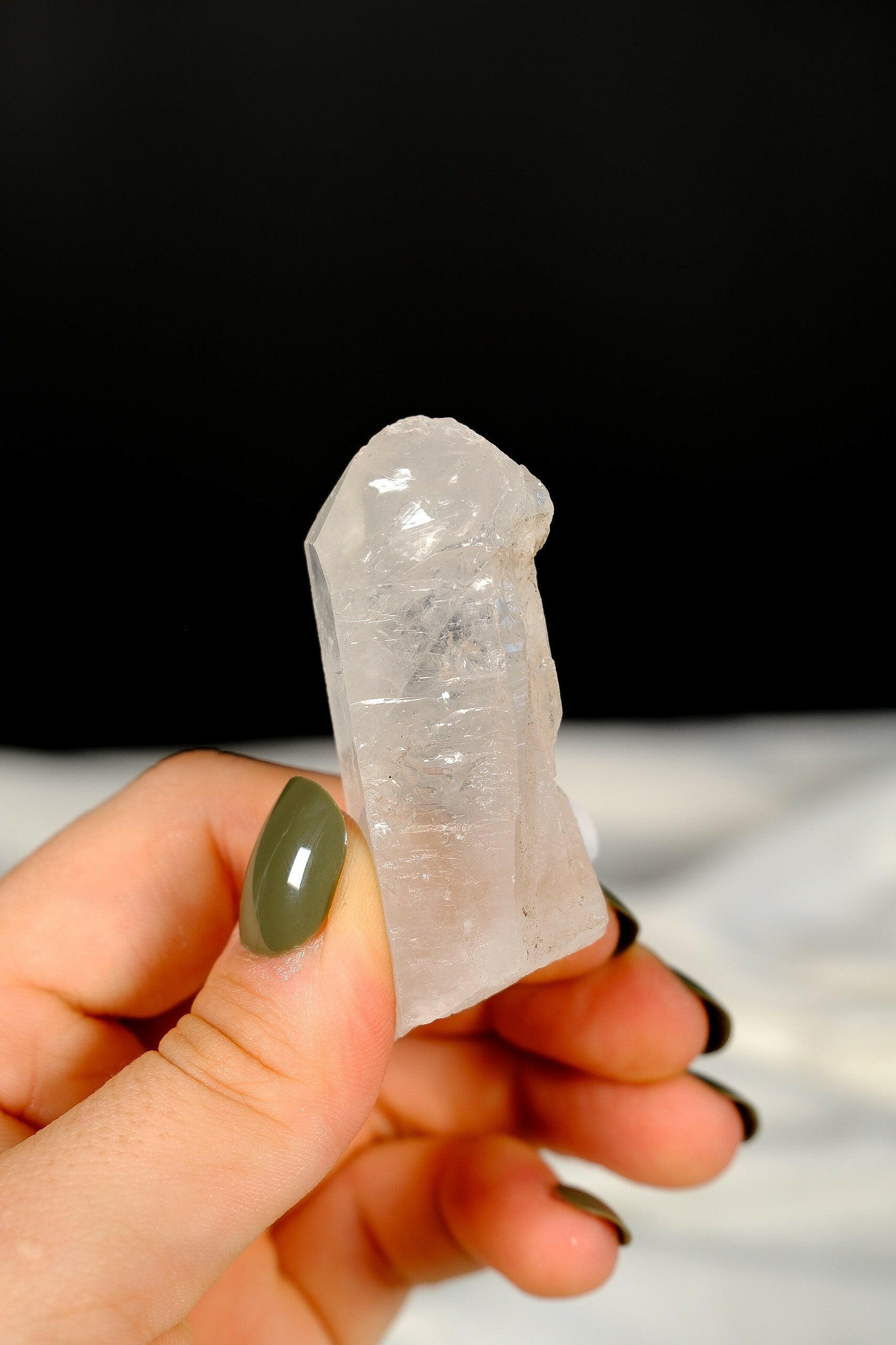 Clear Quartz Cluster Point Healing Crystal.