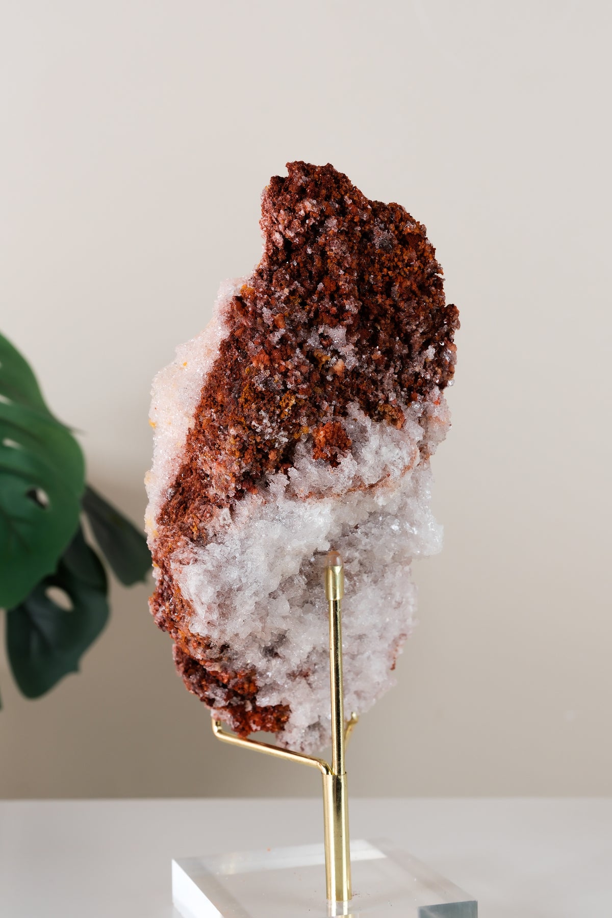 Selenite with Cinnabar Specimen