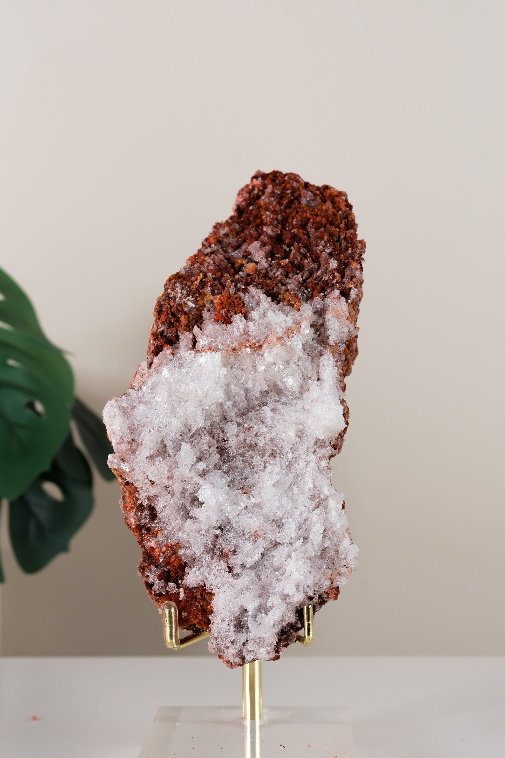 Selenite with Cinnabar Specimen